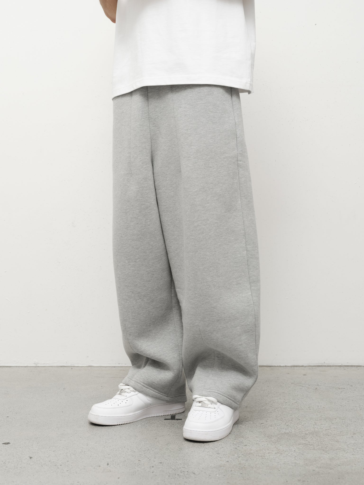 Grey Cozy Straight Leg Sweats from Sweats EU, showing the relaxed fit and soft fabric of the casual athleisure pants.