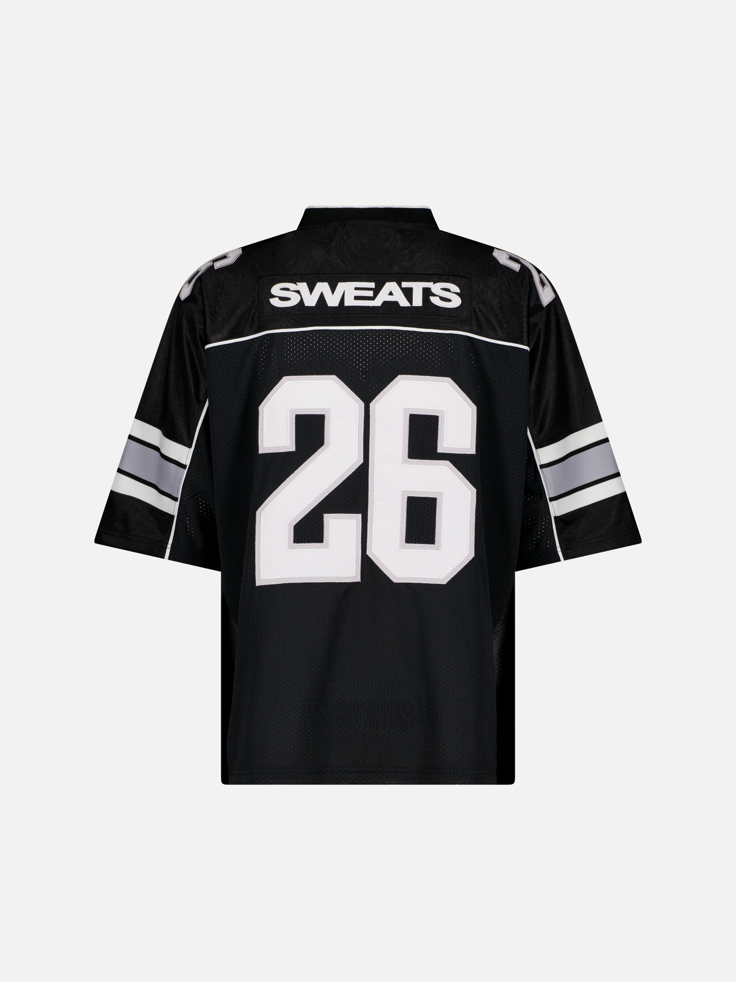 Black Signature Jersey by Sweats EU with team logo and stylish design, front view showcasing the athletic fit and high-quality fabric.