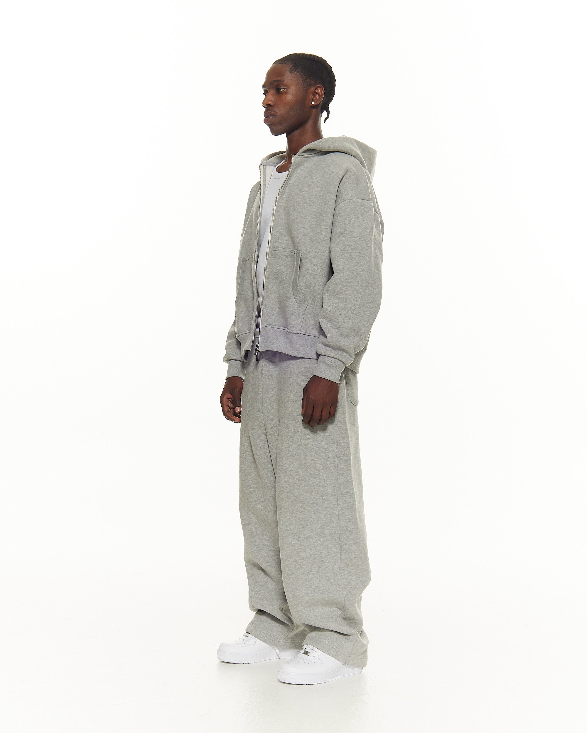 COZY ZIP UP - GREY