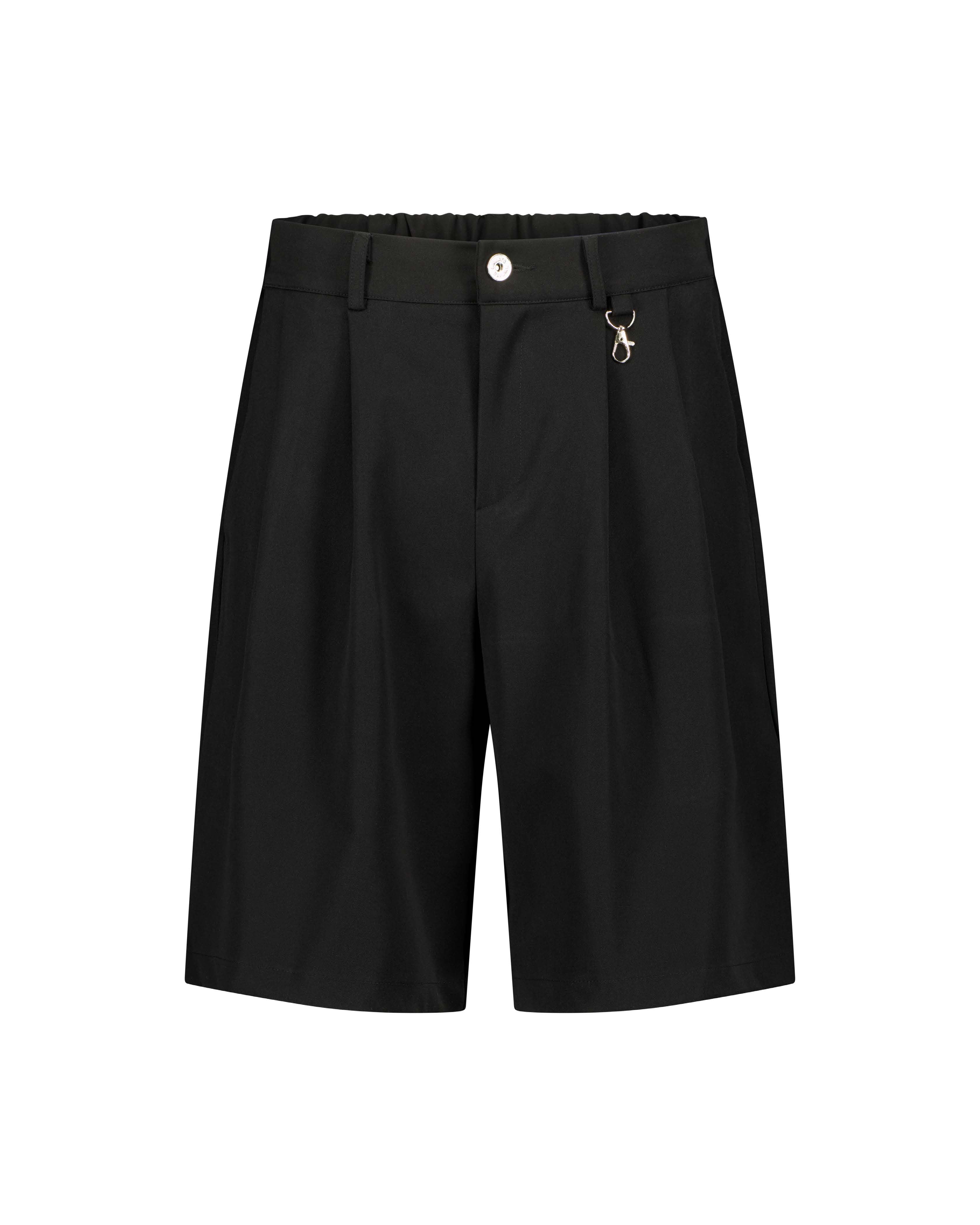 PLEATED SHORT - BLACK
