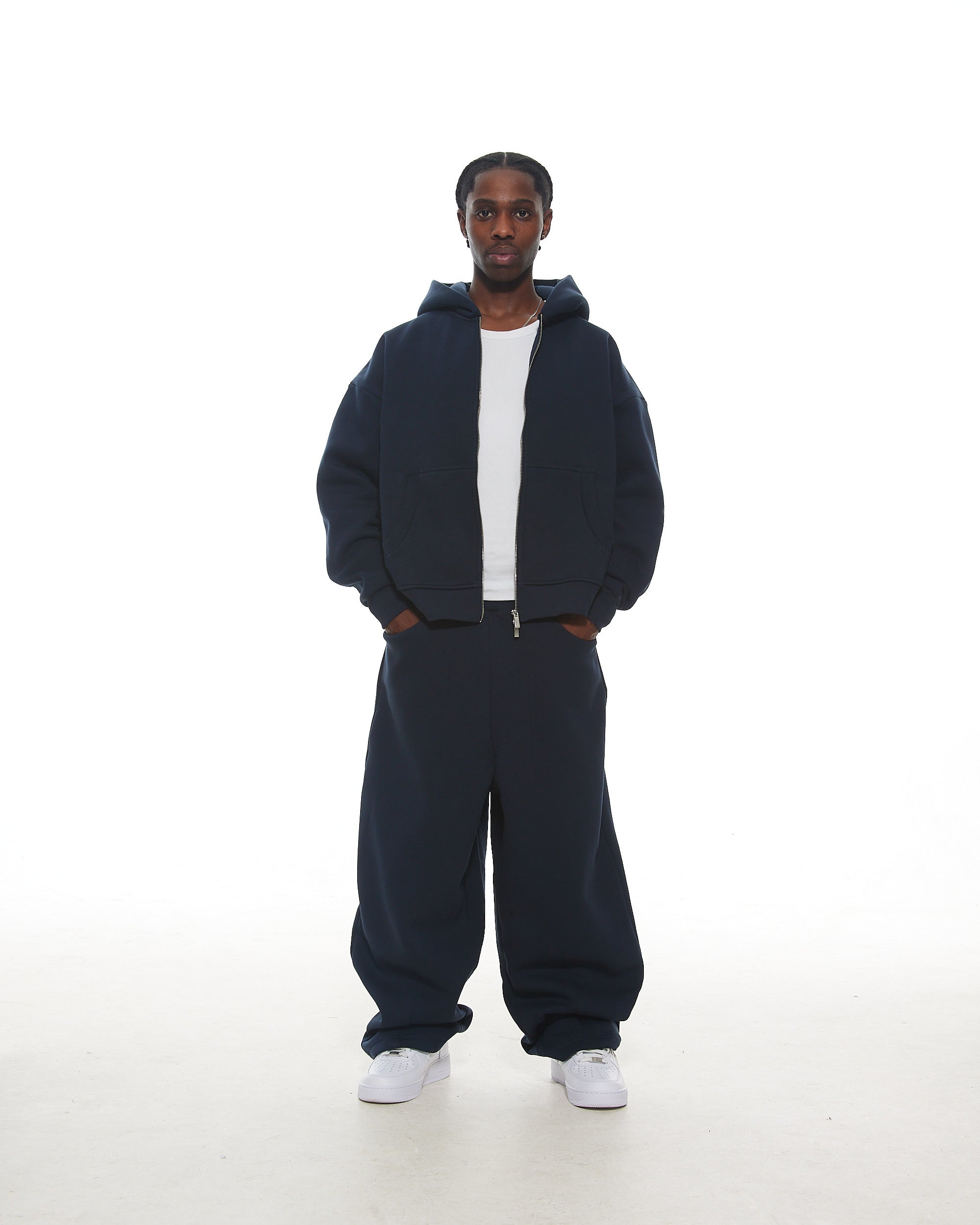 COZY ZIP UP - NAVY - SWEATS EU