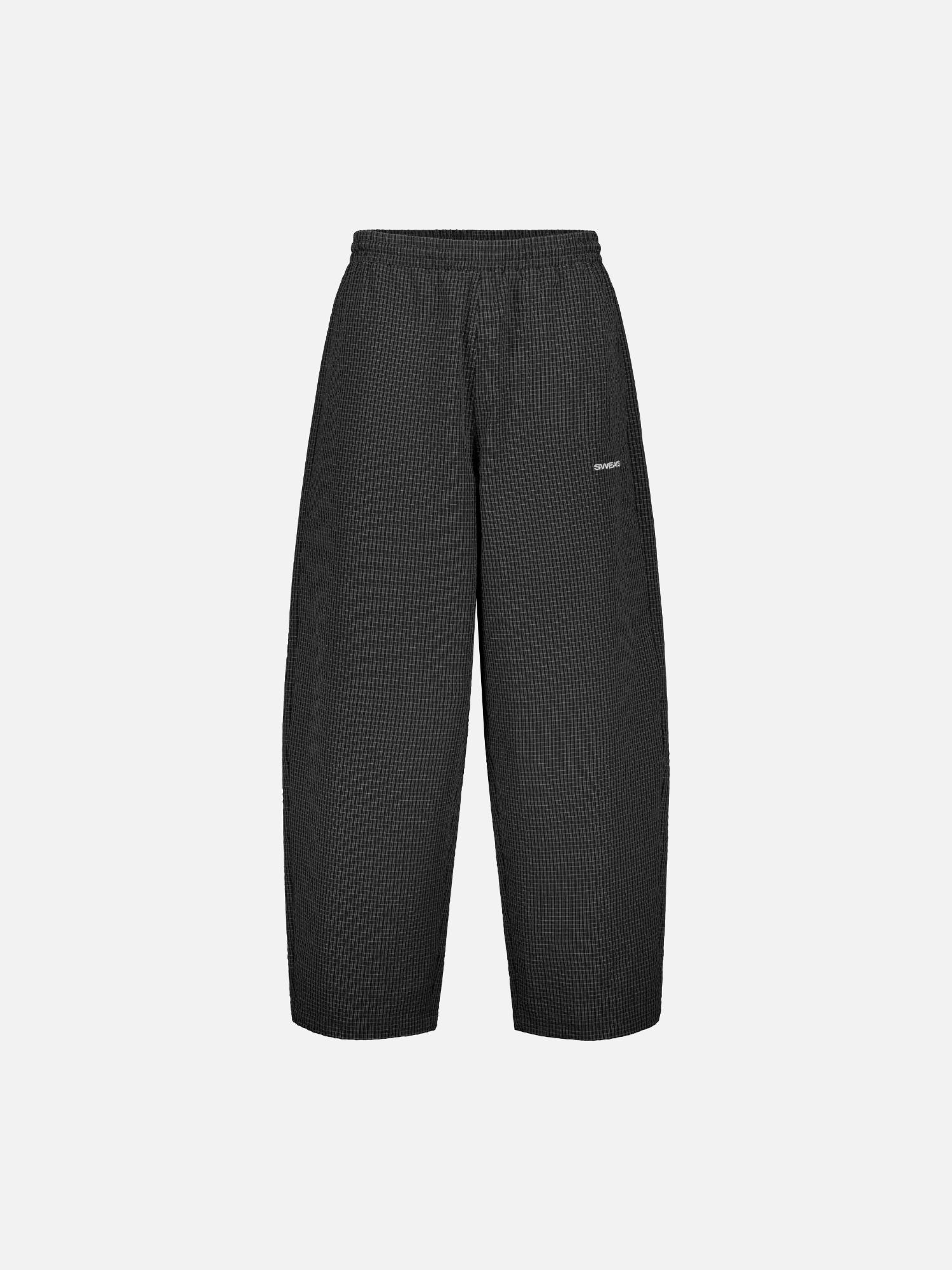 CHECKERED TRACK PANT - BLACK/WHITE - SWEATS EU