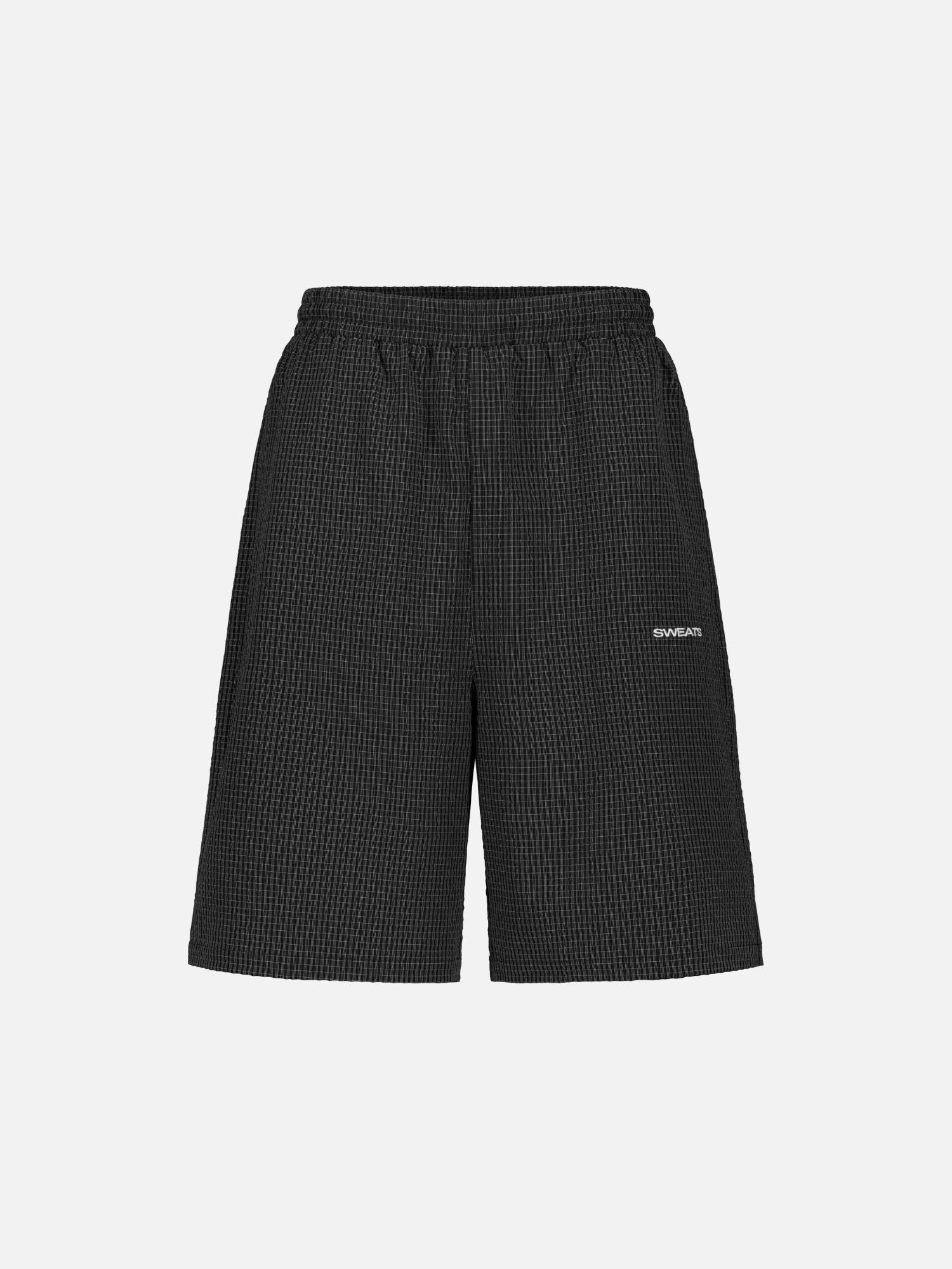 CHECKERED TRACK SHORT - BLACK/WHITE - SWEATS EU