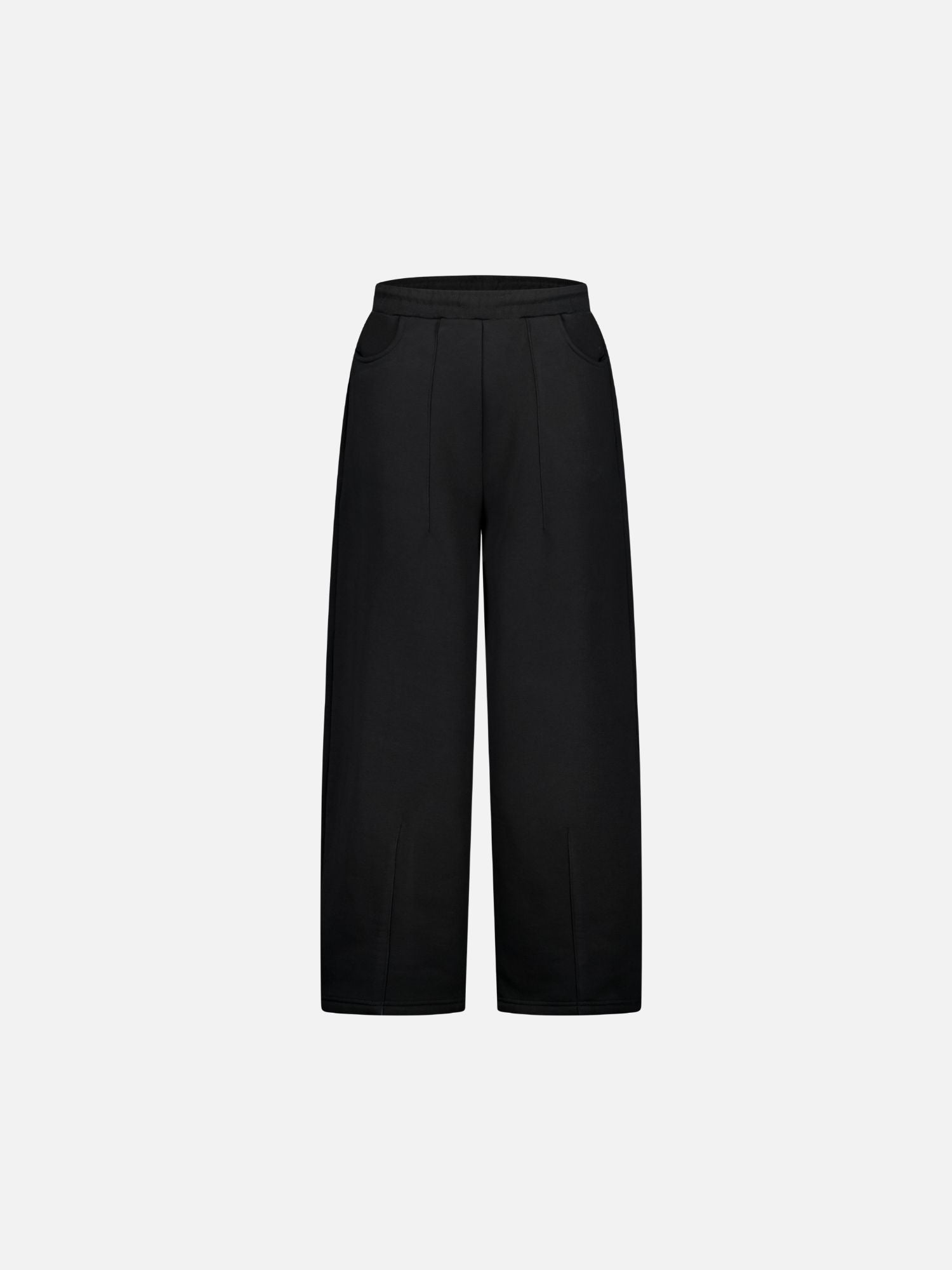 COZY STRAIGHT LEG SWEATS - BLACK - SWEATS EU