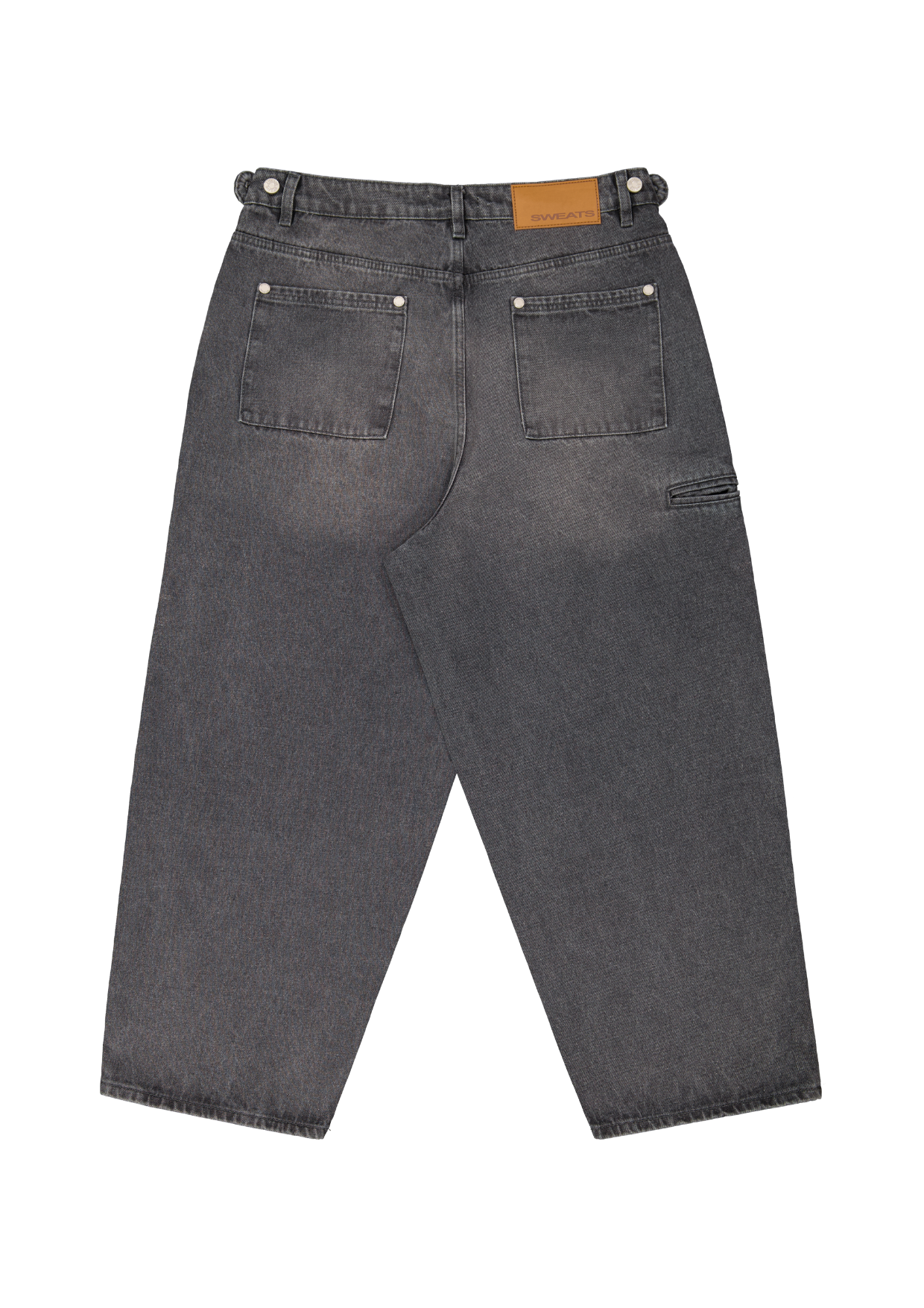 DENIM BAGGY JEANS - WASHED BLACK