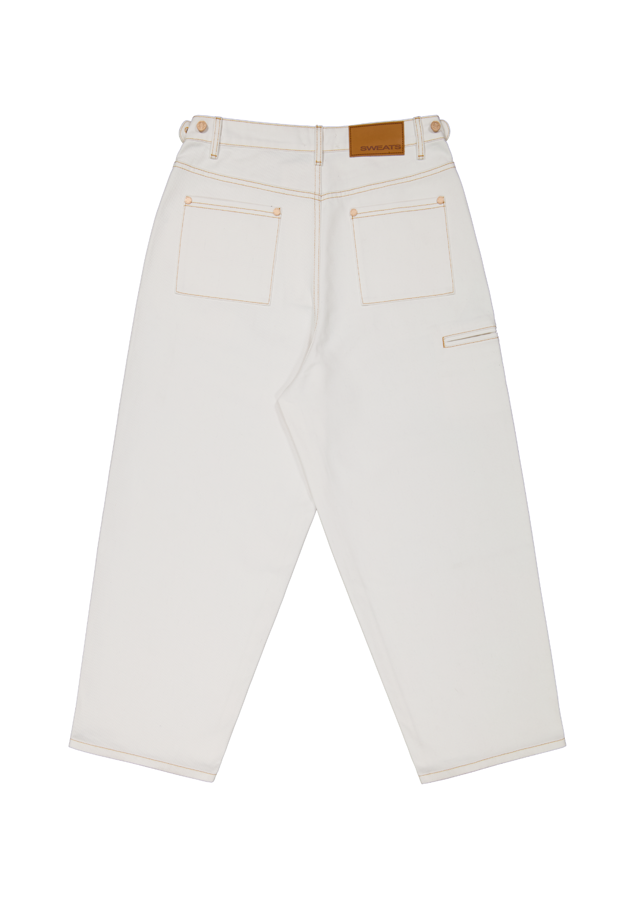 DENIM BAGGY JEANS - WHITE