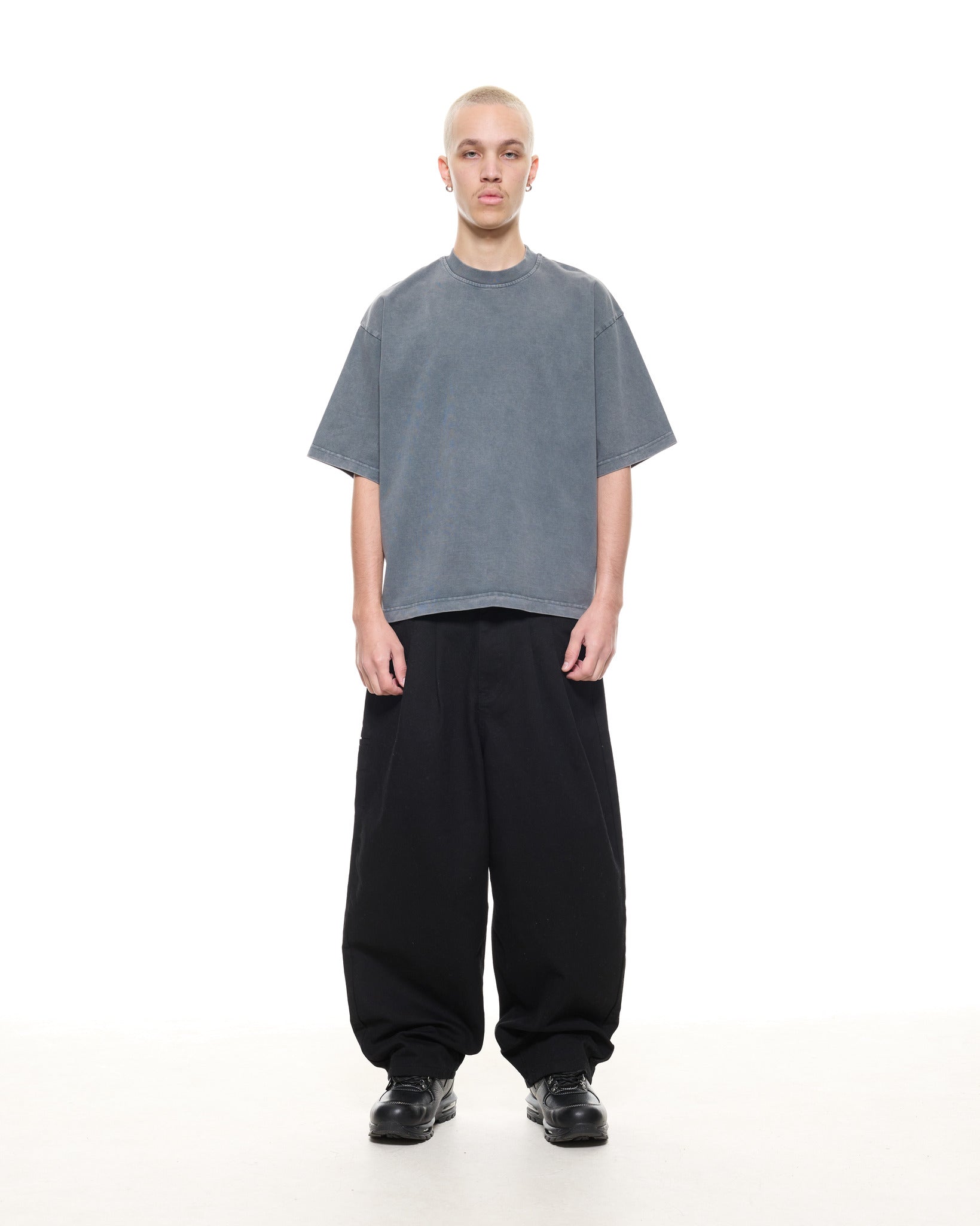 SIGNATURE BLANK T-SHIRT - WASHED GREY - SWEATS EU