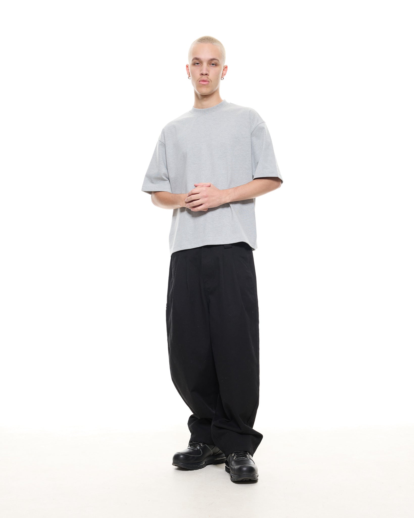 SIGNATURE BLANK T-SHIRT - MARLE GREY - SWEATS EU