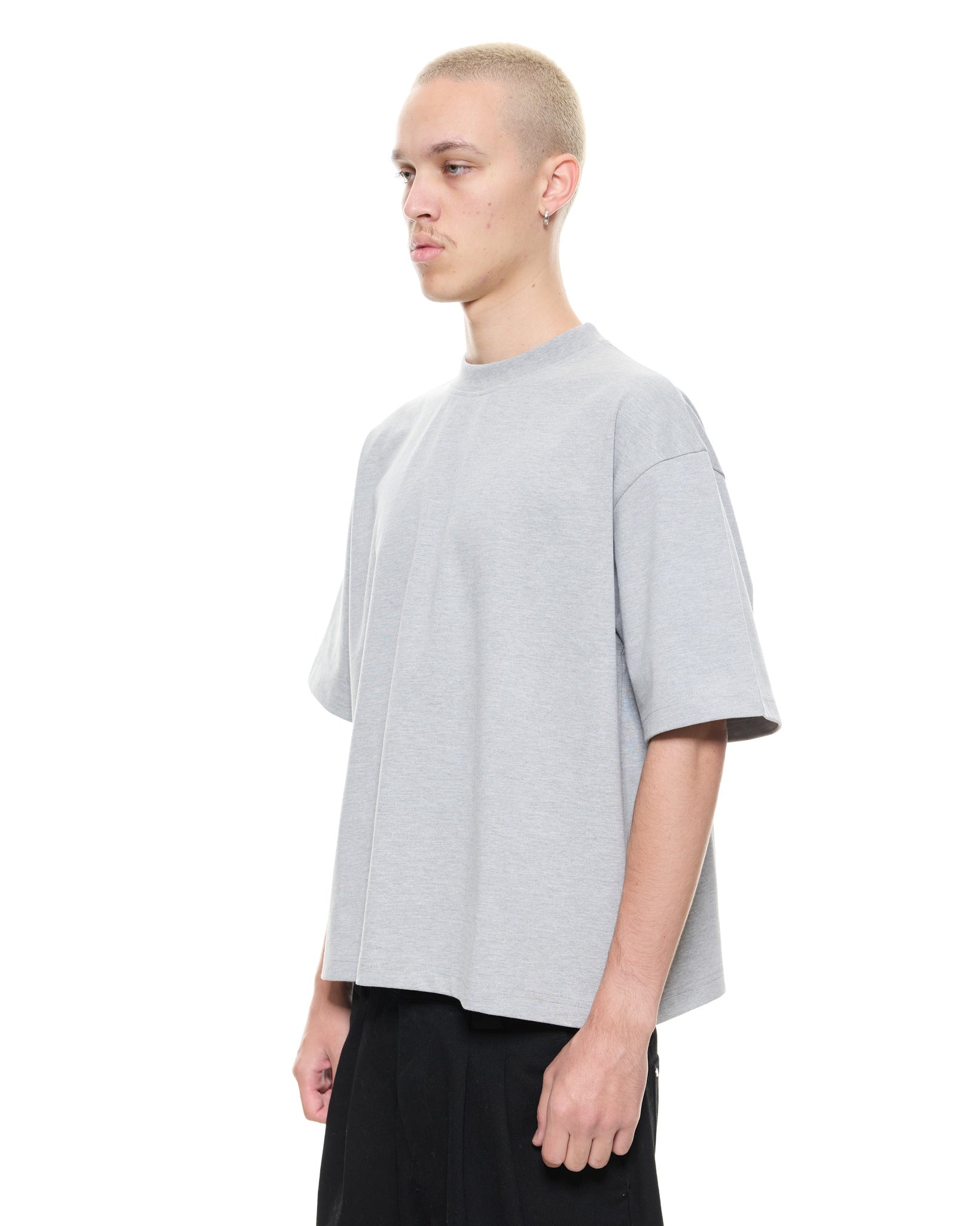 SIGNATURE BLANK T-SHIRT - MARLE GREY - SWEATS EU