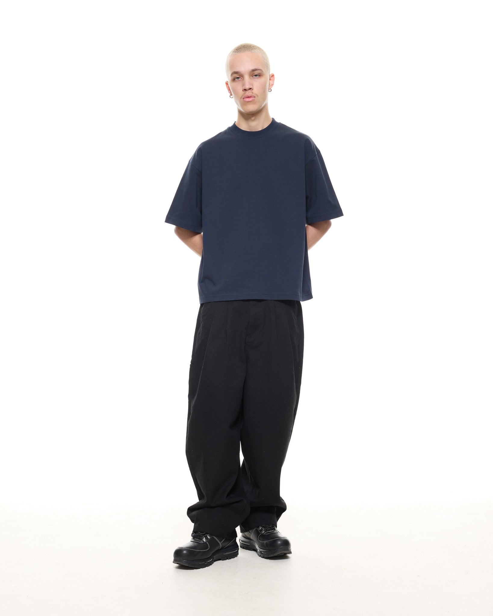 SIGNATURE BLANK T-SHIRT - NAVY - SWEATS EU