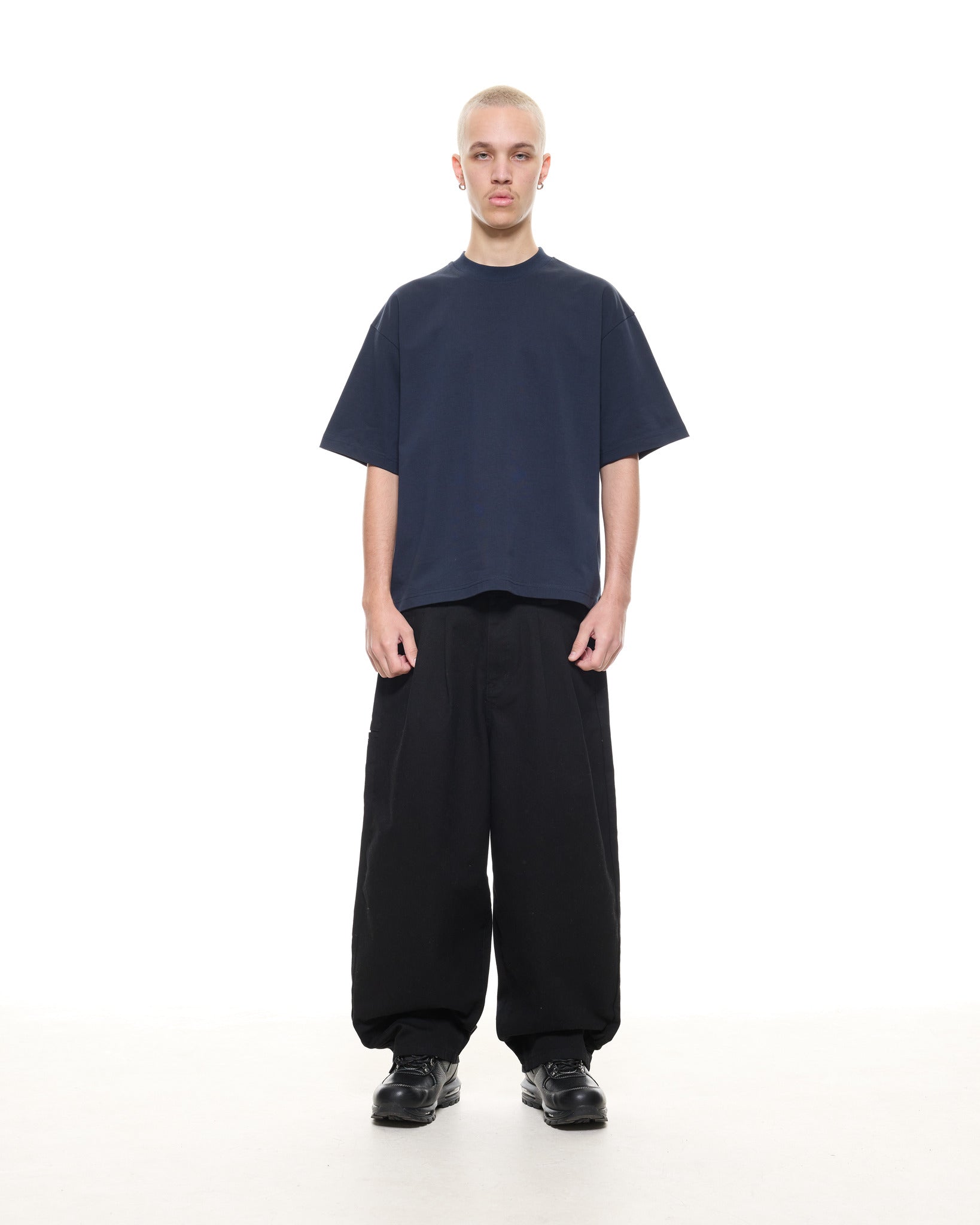 SIGNATURE BLANK T-SHIRT - NAVY - SWEATS EU