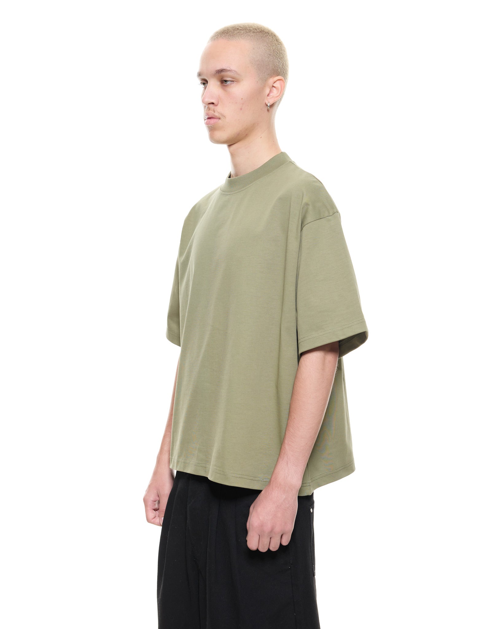 SIGNATURE BLANK T-SHIRT - SAGE - SWEATS EU