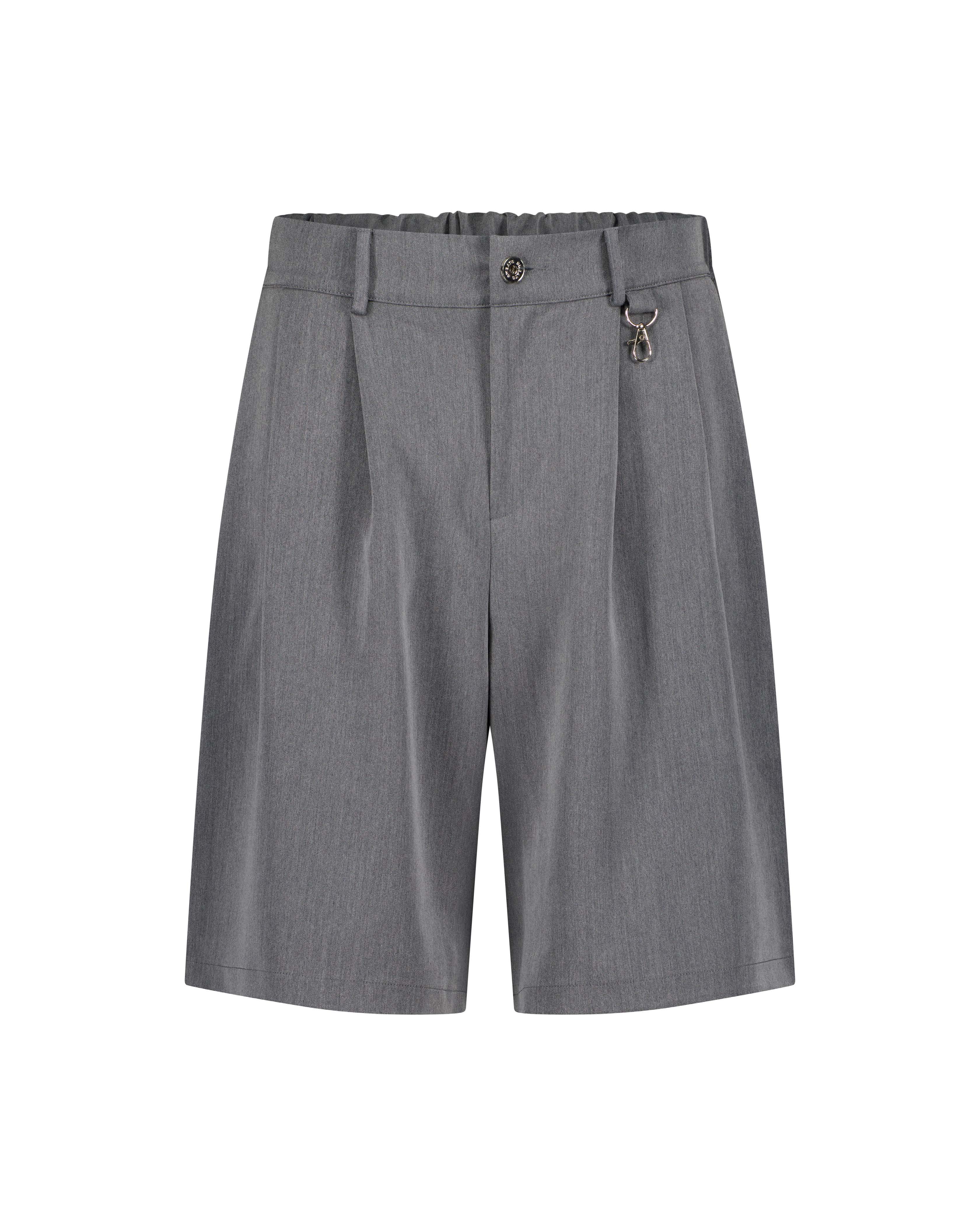 PLEATED SHORT - GREY