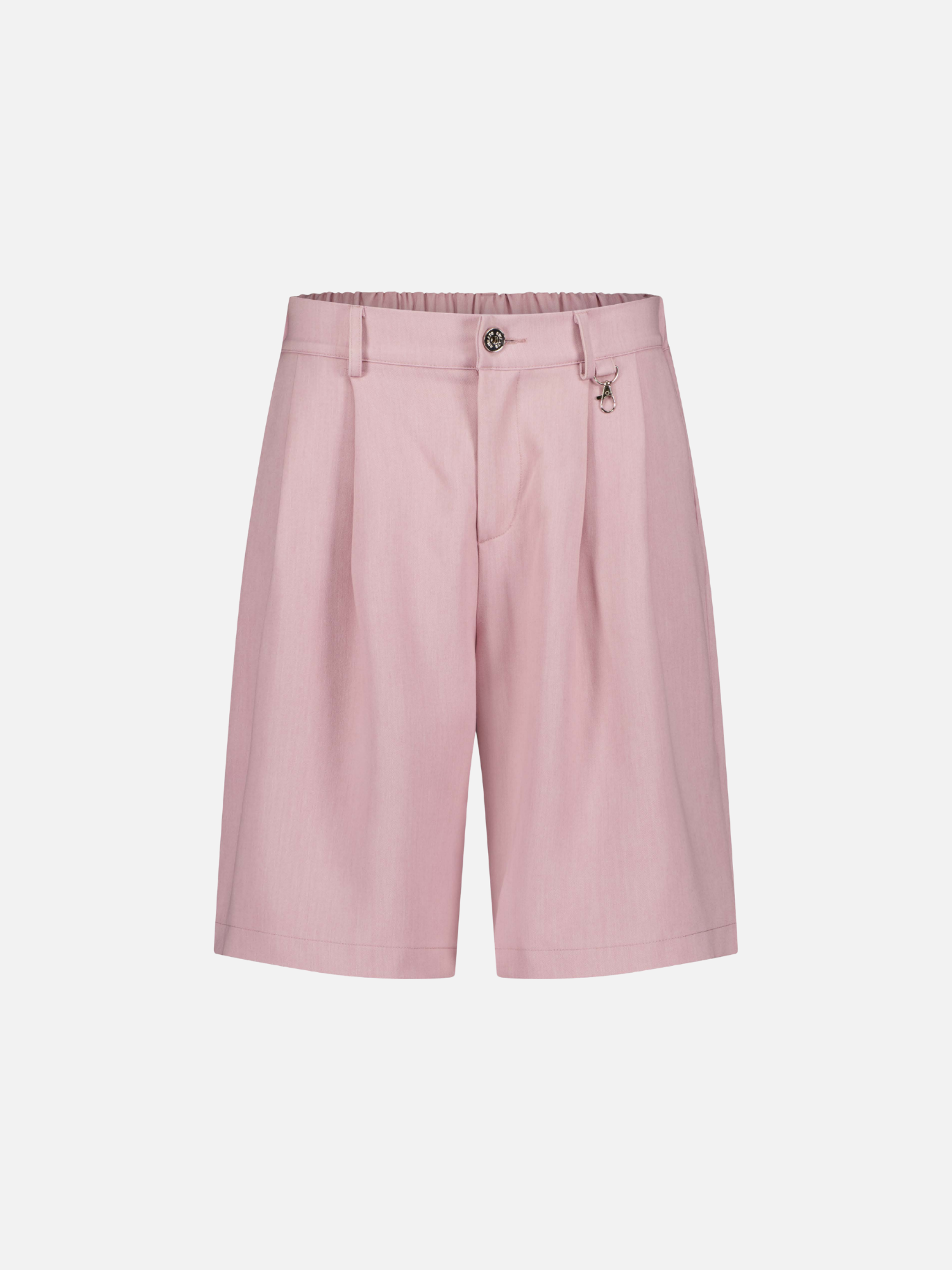 Pink pleated short by Sweats EU, front view showing lightweight fabric and stylish pleats suitable for casual wear.