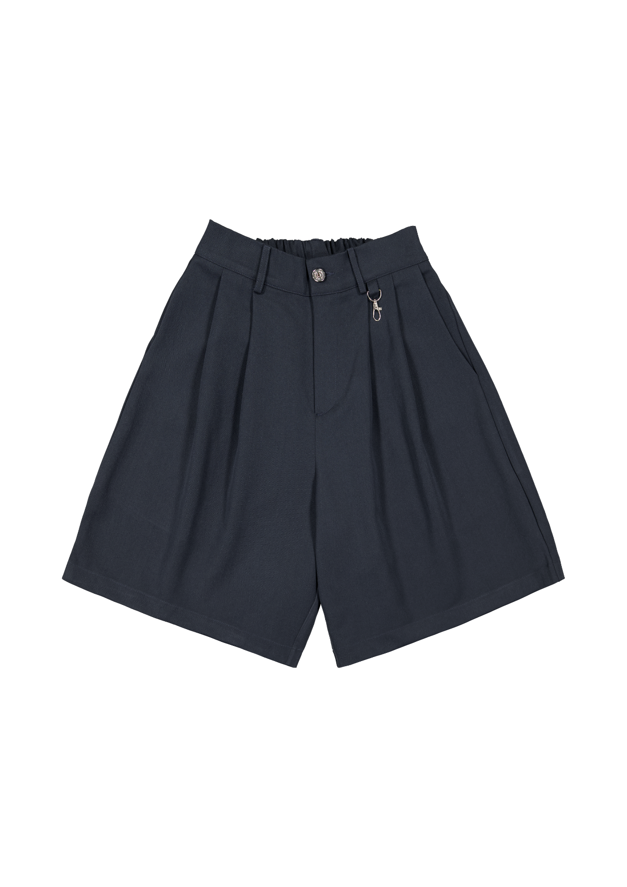 PLEATED SHORT - NAVY