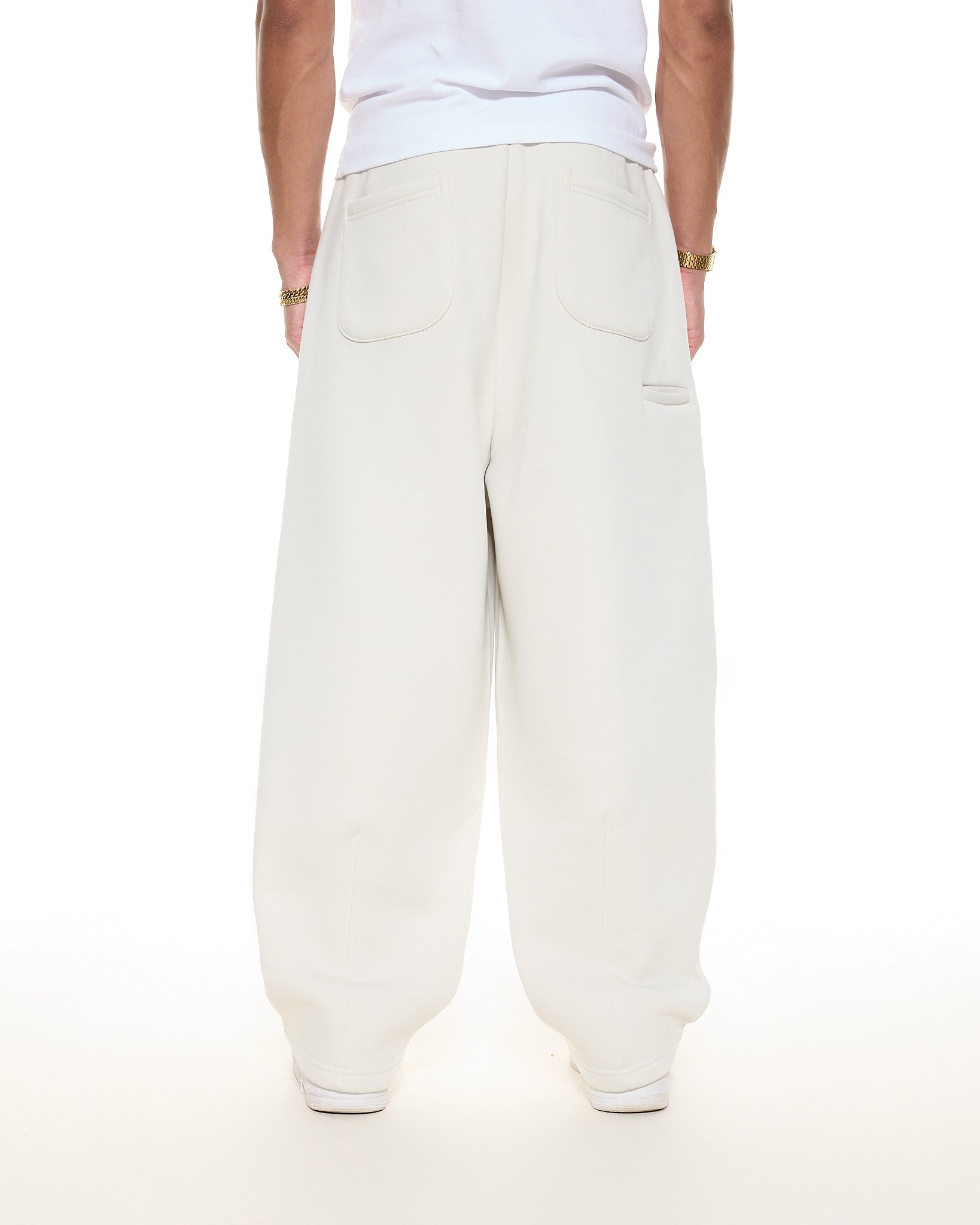 COZY STRAIGHT LEG SWEATS - CHALK