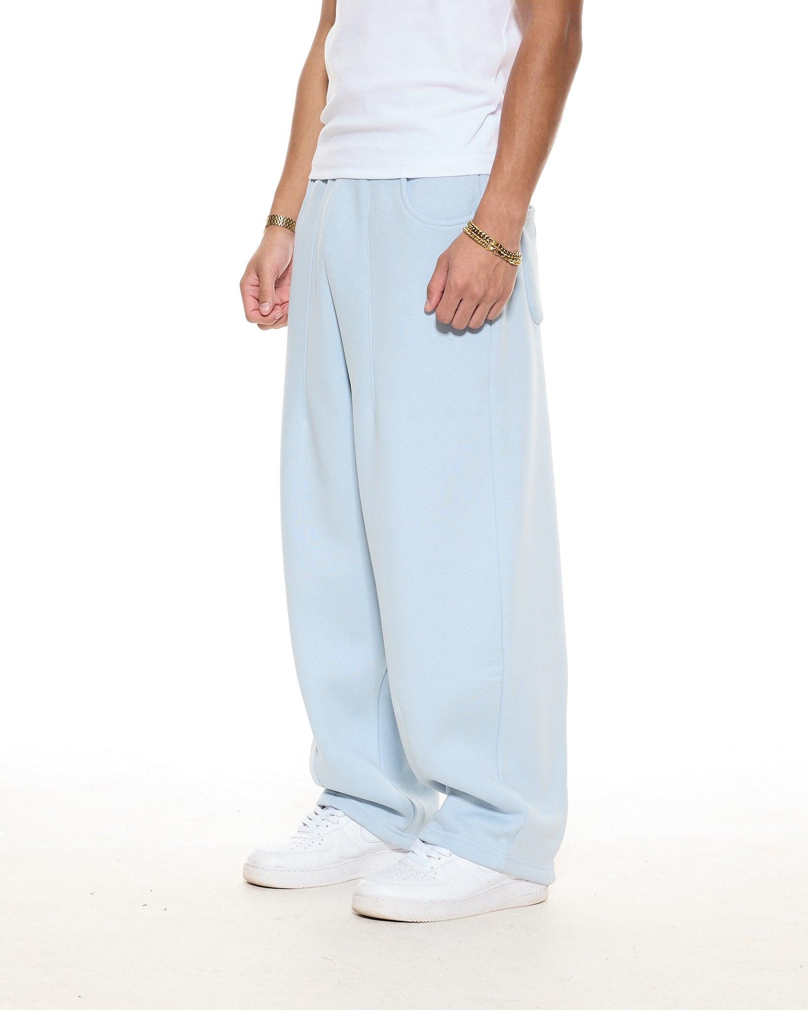 COZY STRAIGHT LEG SWEATS - GLACIER - SWEATS EU