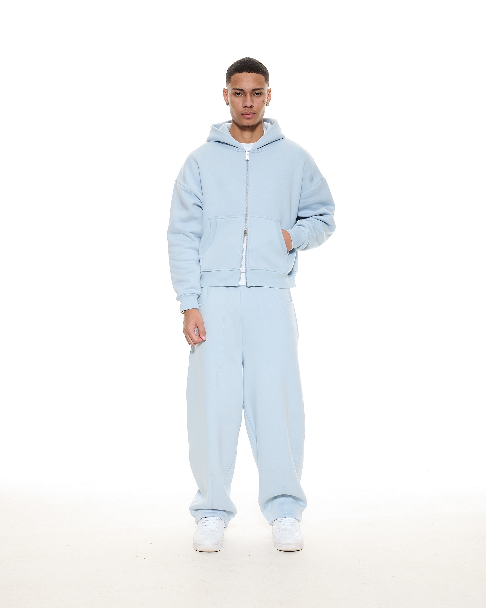 COZY ZIP UP - GLACIER - SWEATS EU