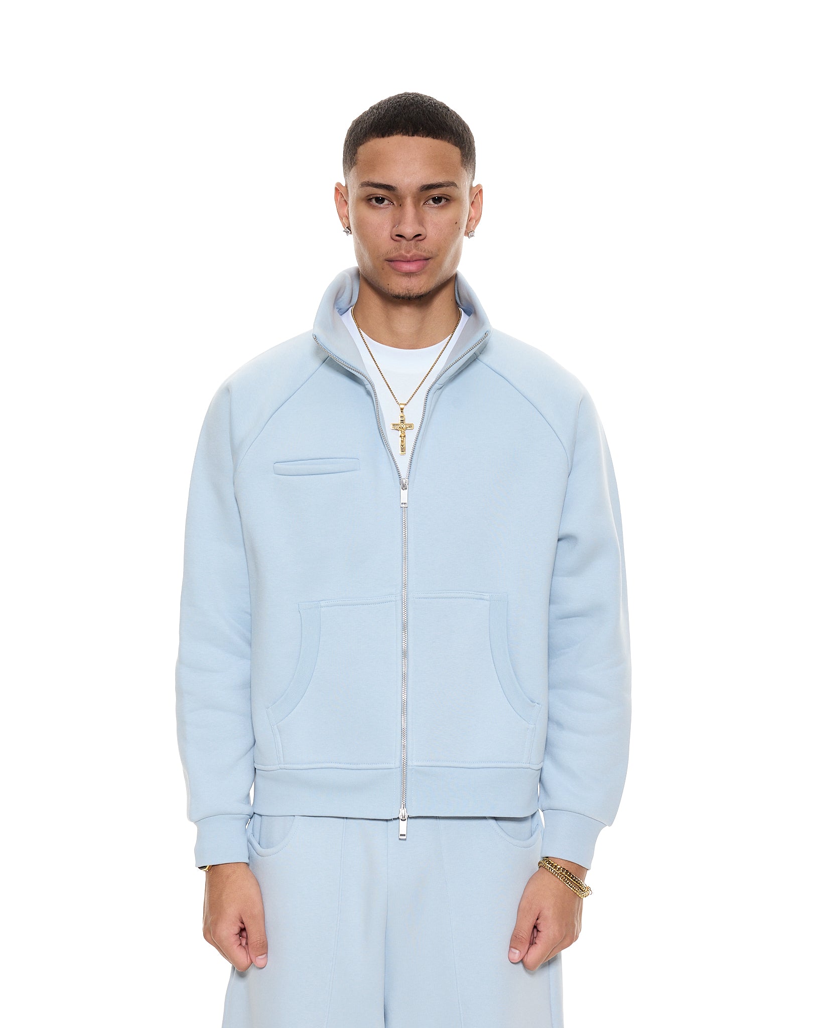 COZY TRACK JACKET - GLACIER - SWEATS EU