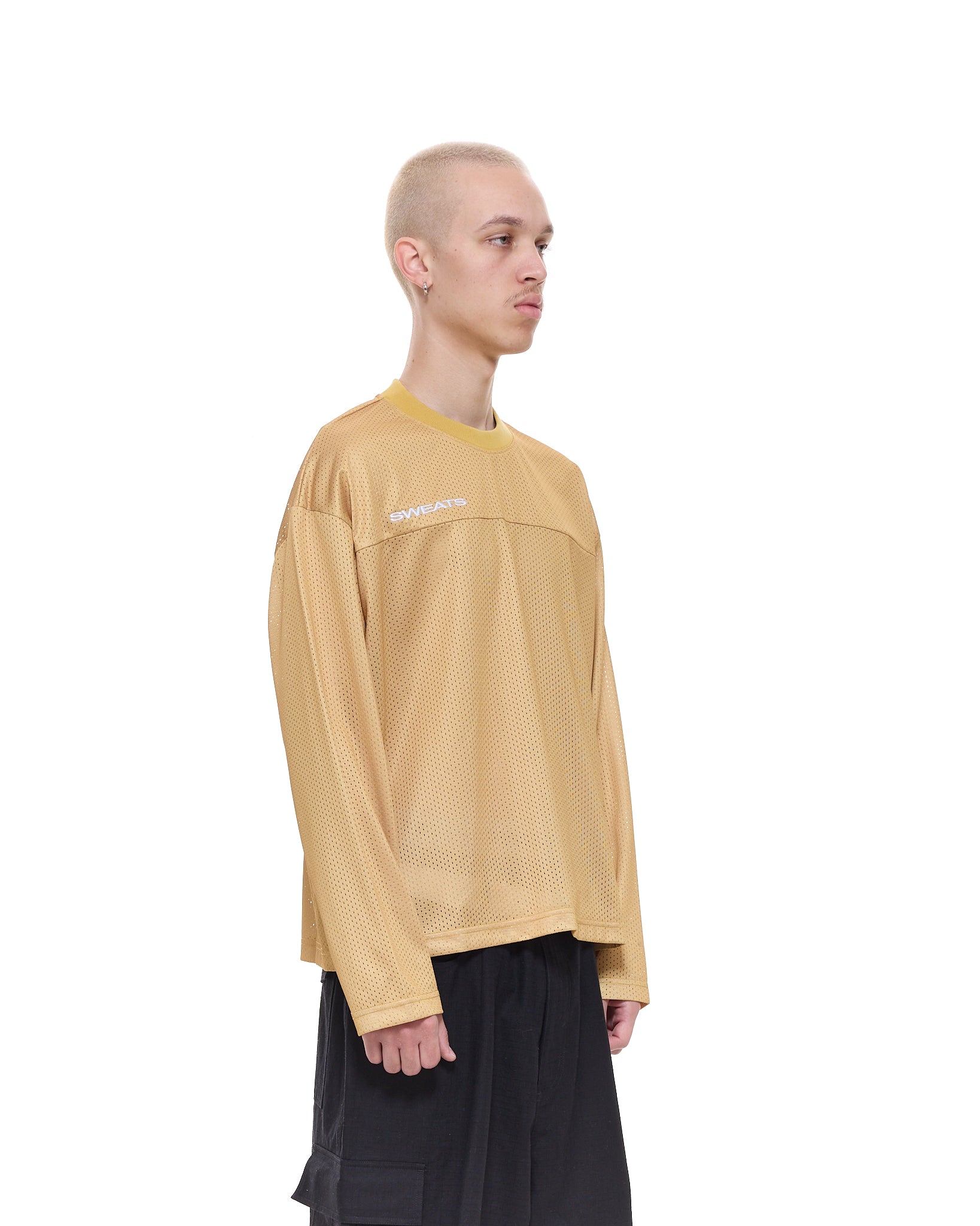 MESH LS T-SHIRT - MUSTARD - SWEATS EU