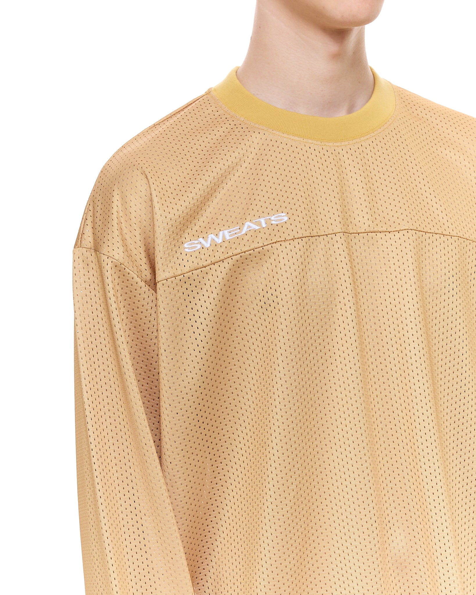 MESH LS T-SHIRT - MUSTARD - SWEATS EU