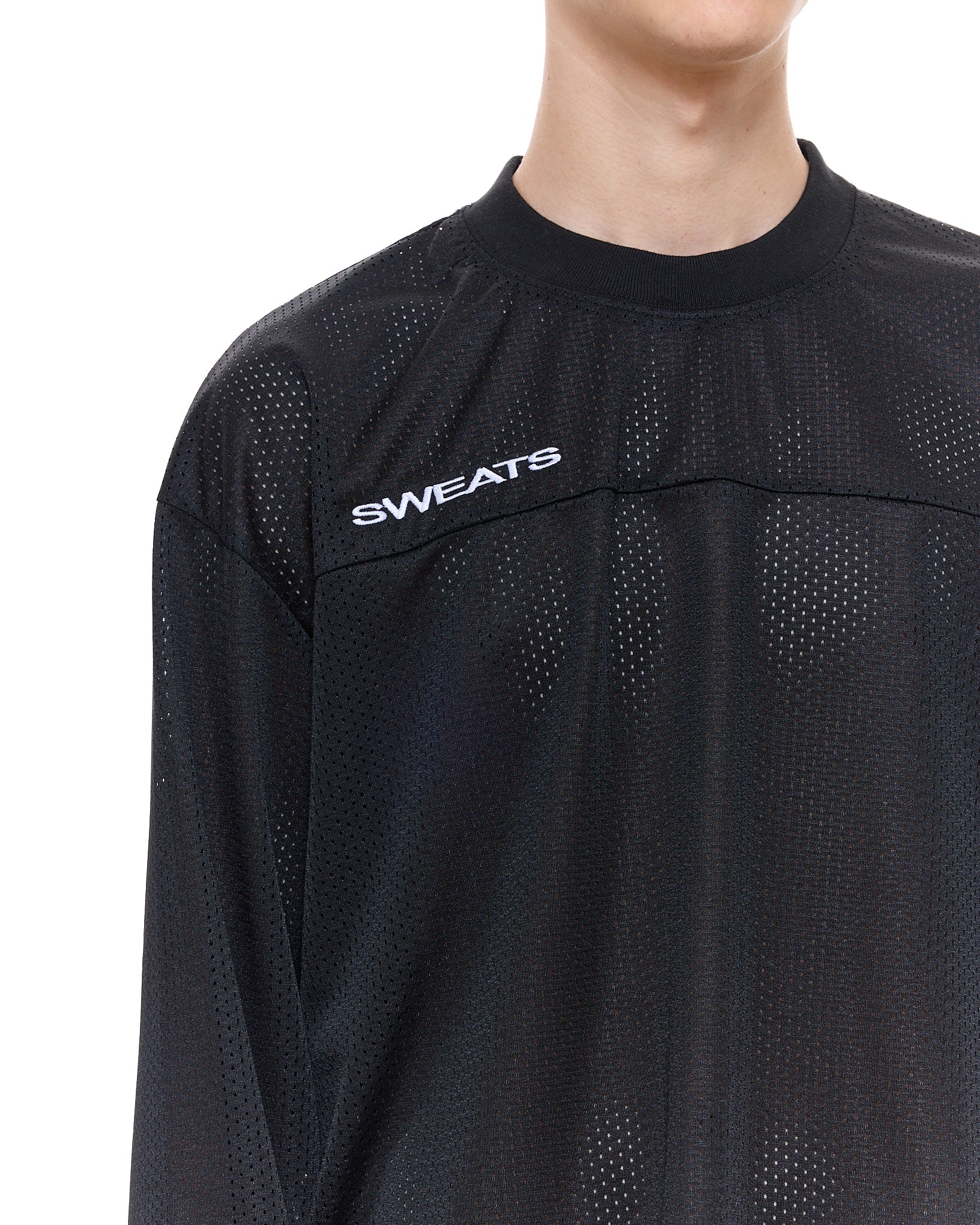 MESH LS T-SHIRT - BLACK