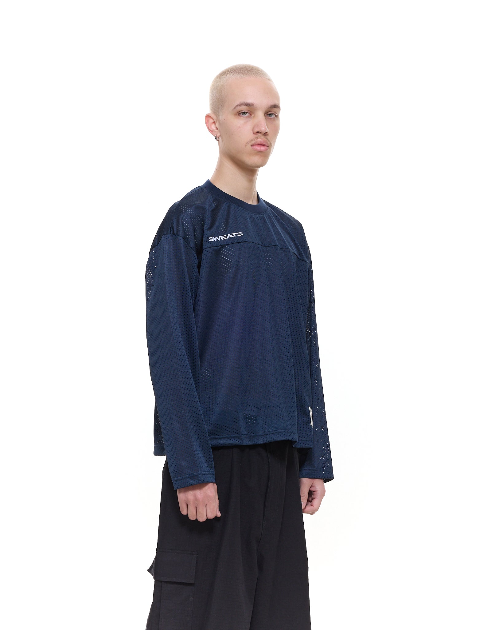 MESH LS T-SHIRT - NAVY - SWEATS EU