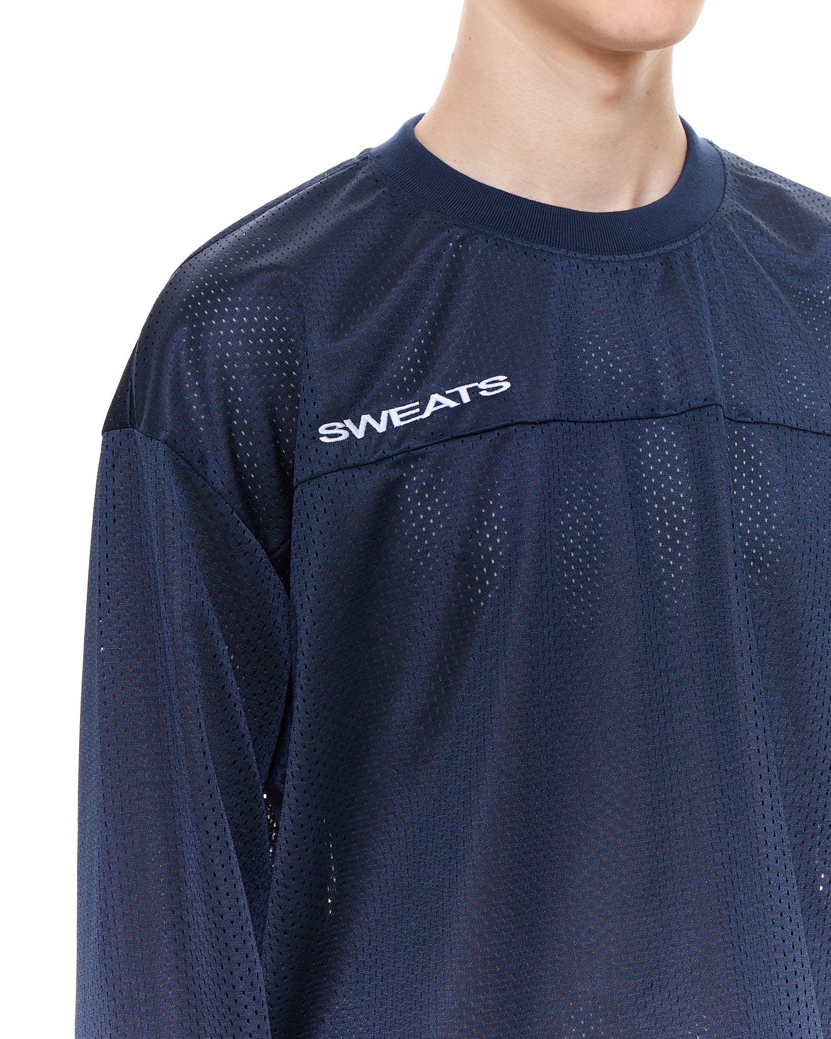 MESH LS T-SHIRT - NAVY - SWEATS EU