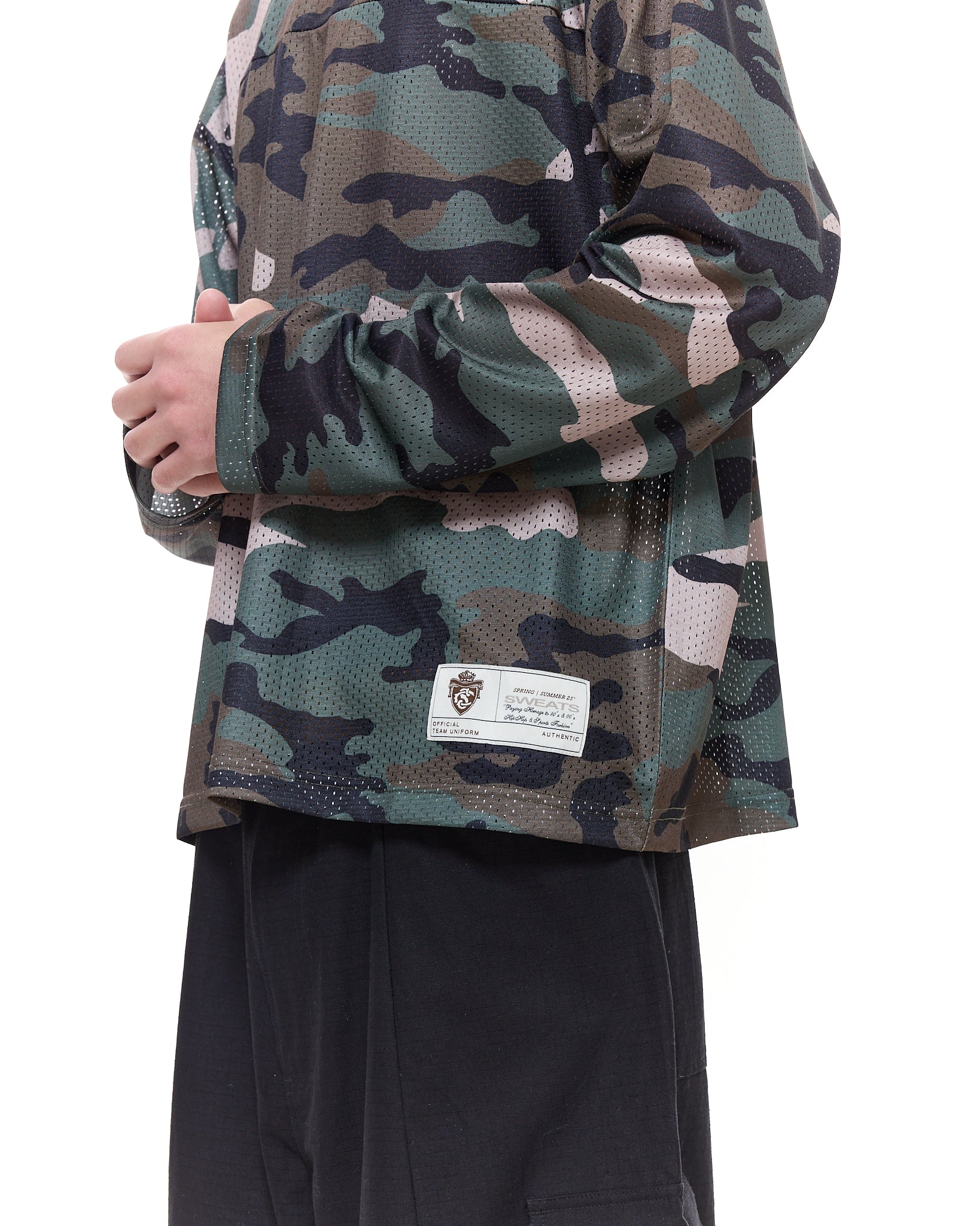 MESH LS T-SHIRT - CAMO - SWEATS EU