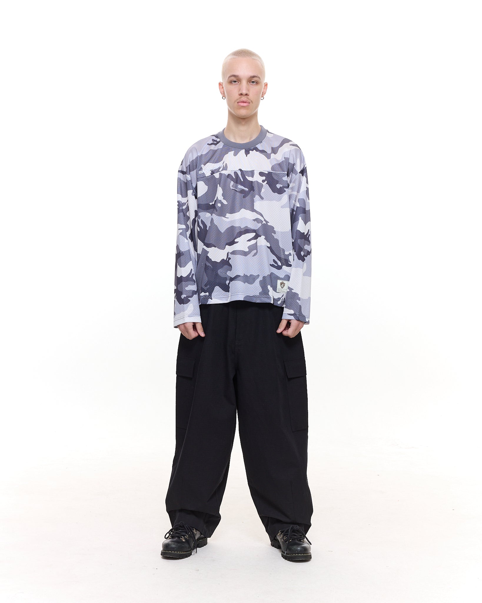 MESH LS T-SHIRT - SNOW CAMO - SWEATS EU