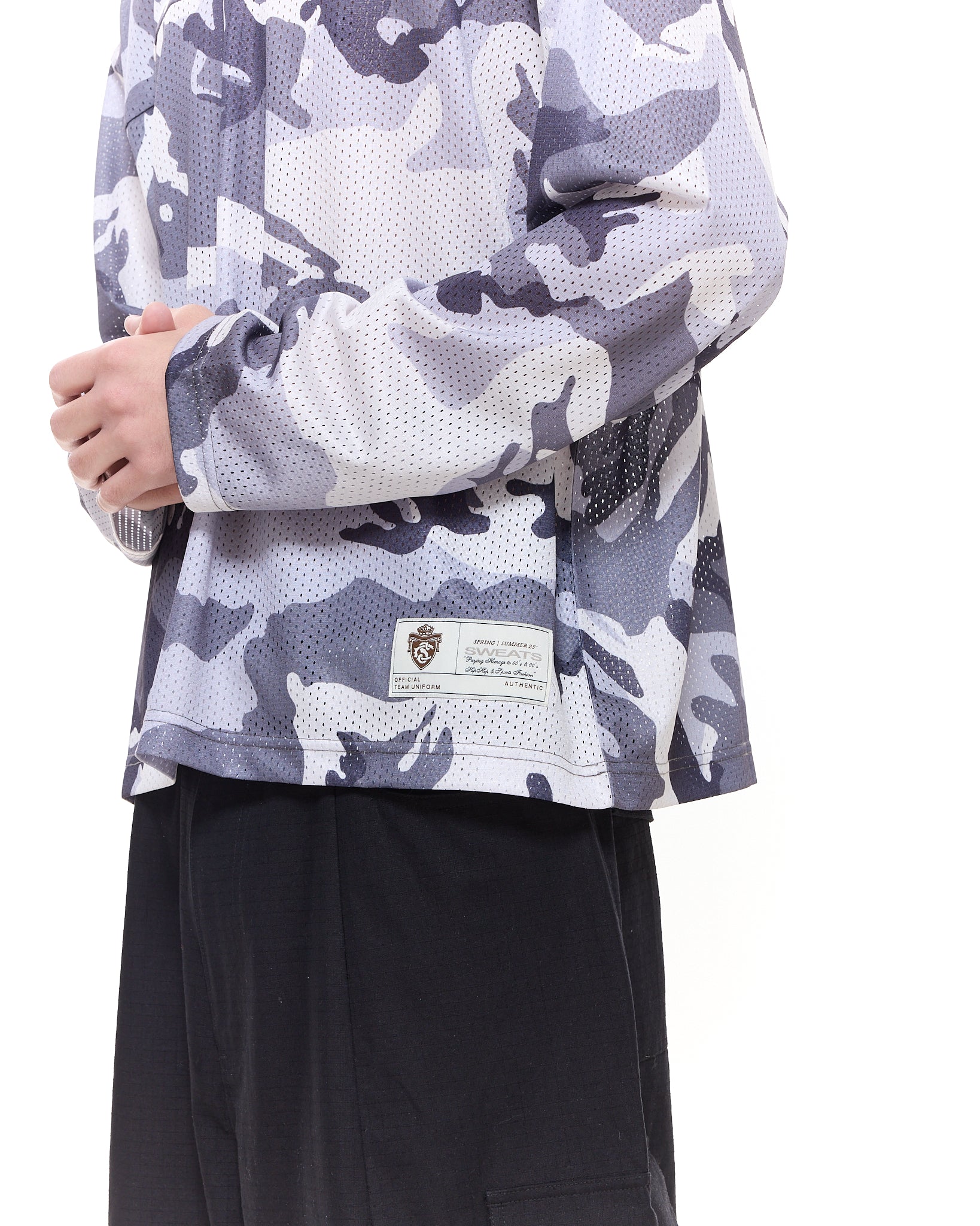 MESH LS T-SHIRT - SNOW CAMO - SWEATS EU