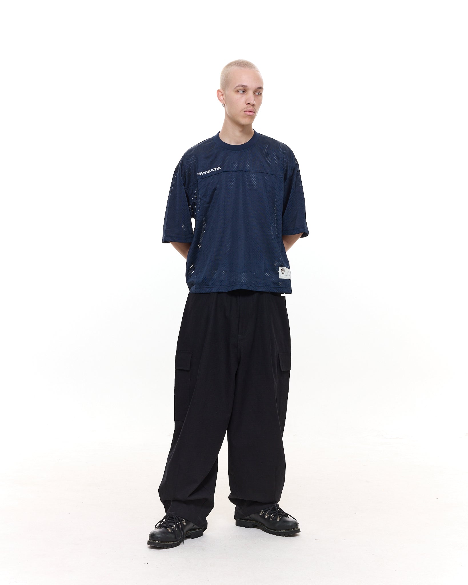 MESH SS T-SHIRT - NAVY - SWEATS EU