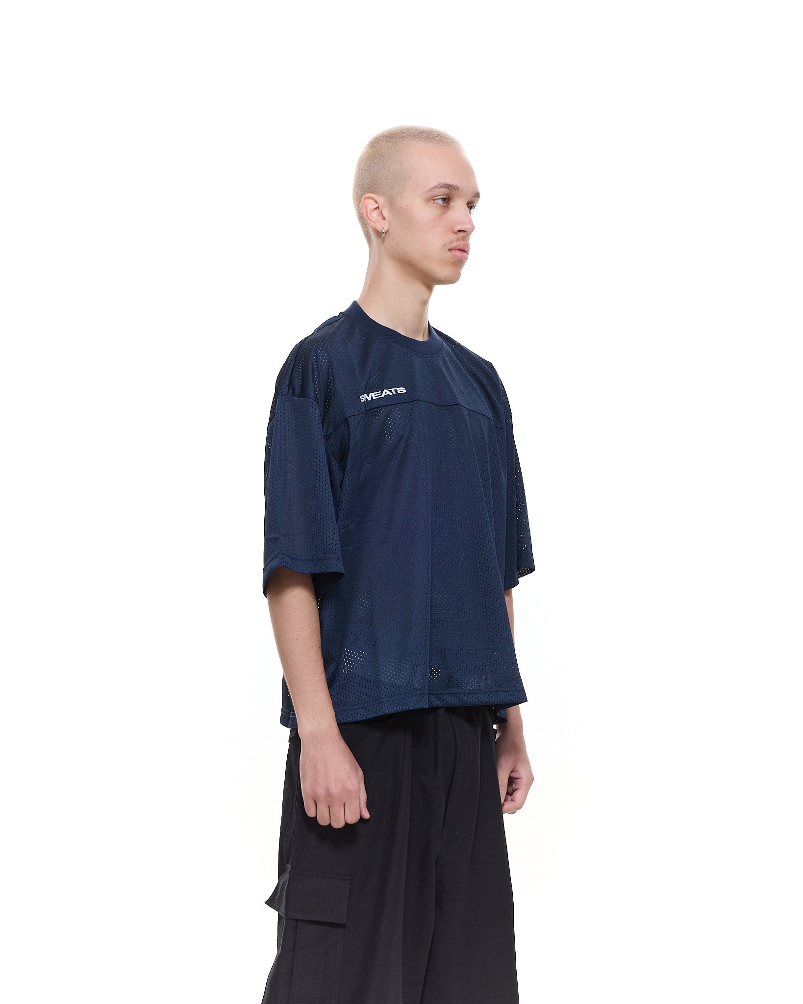 MESH SS T-SHIRT - NAVY - SWEATS EU