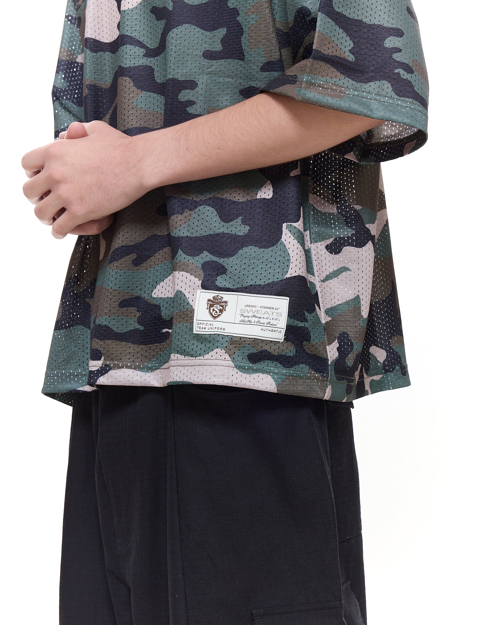 MESH SS T-SHIRT - CAMO - SWEATS EU
