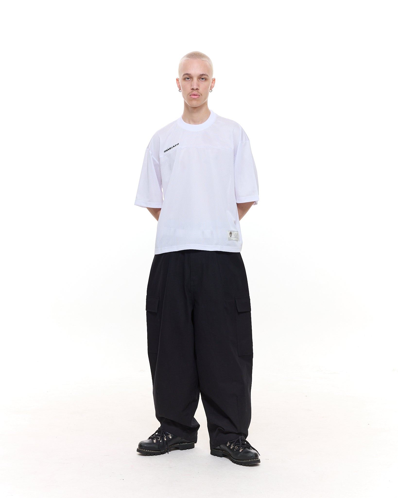 MESH SS T-SHIRT - WHITE - SWEATS EU