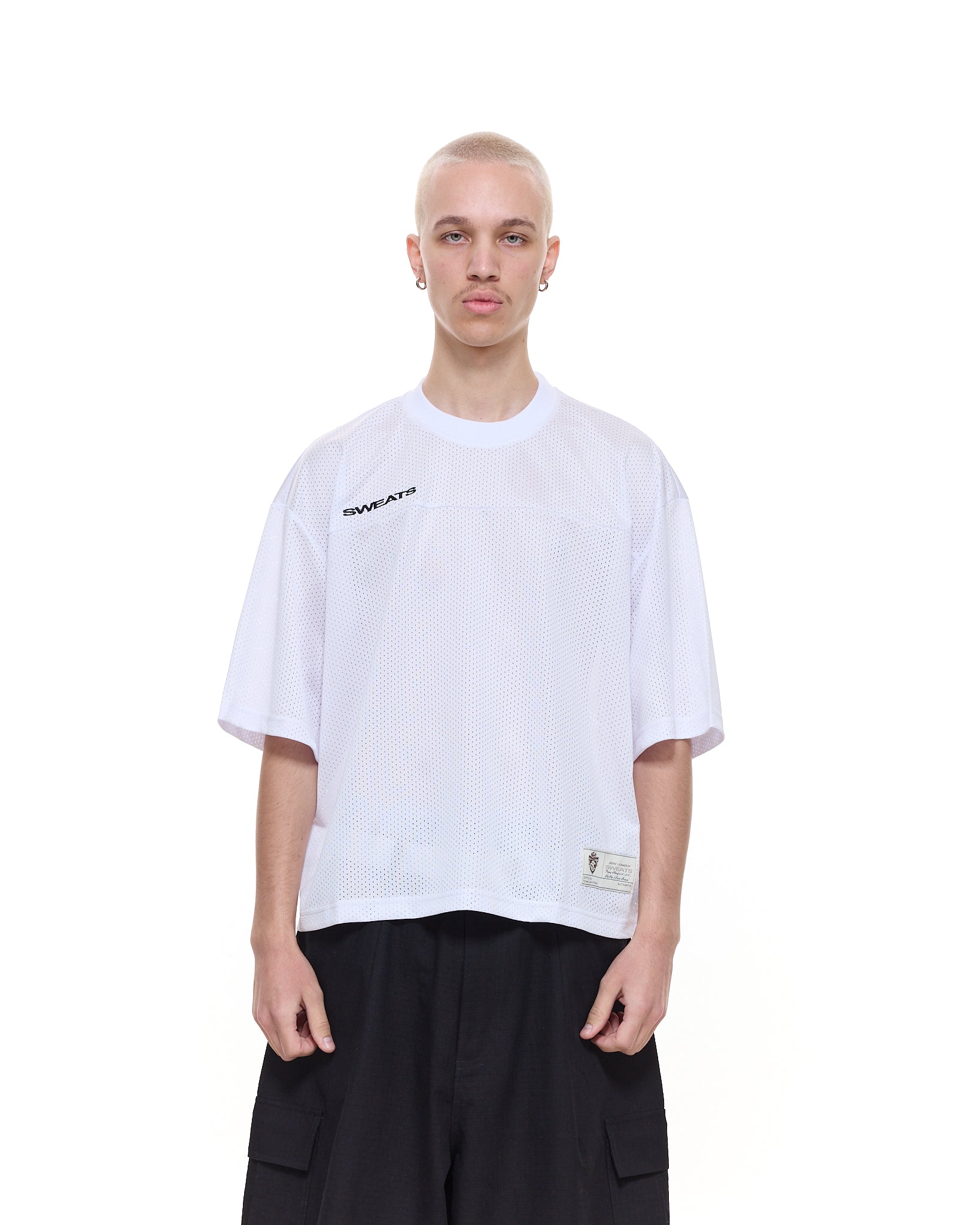 MESH SS T-SHIRT - WHITE - SWEATS EU