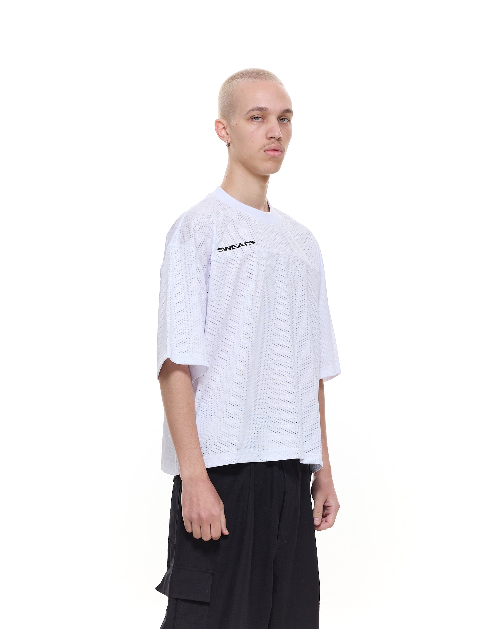 MESH SS T-SHIRT - WHITE - SWEATS EU