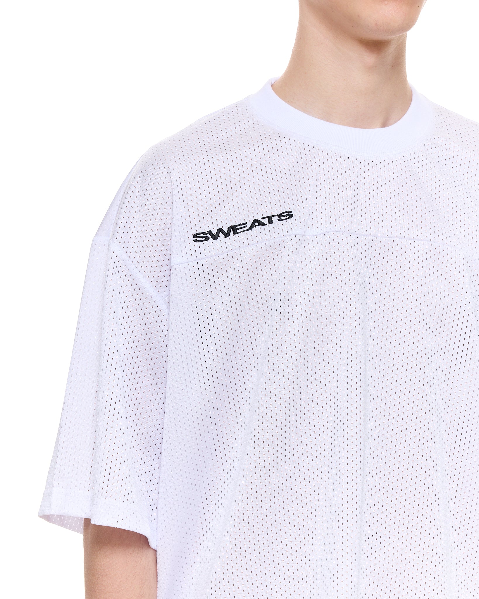 MESH SS T-SHIRT - WHITE - SWEATS EU