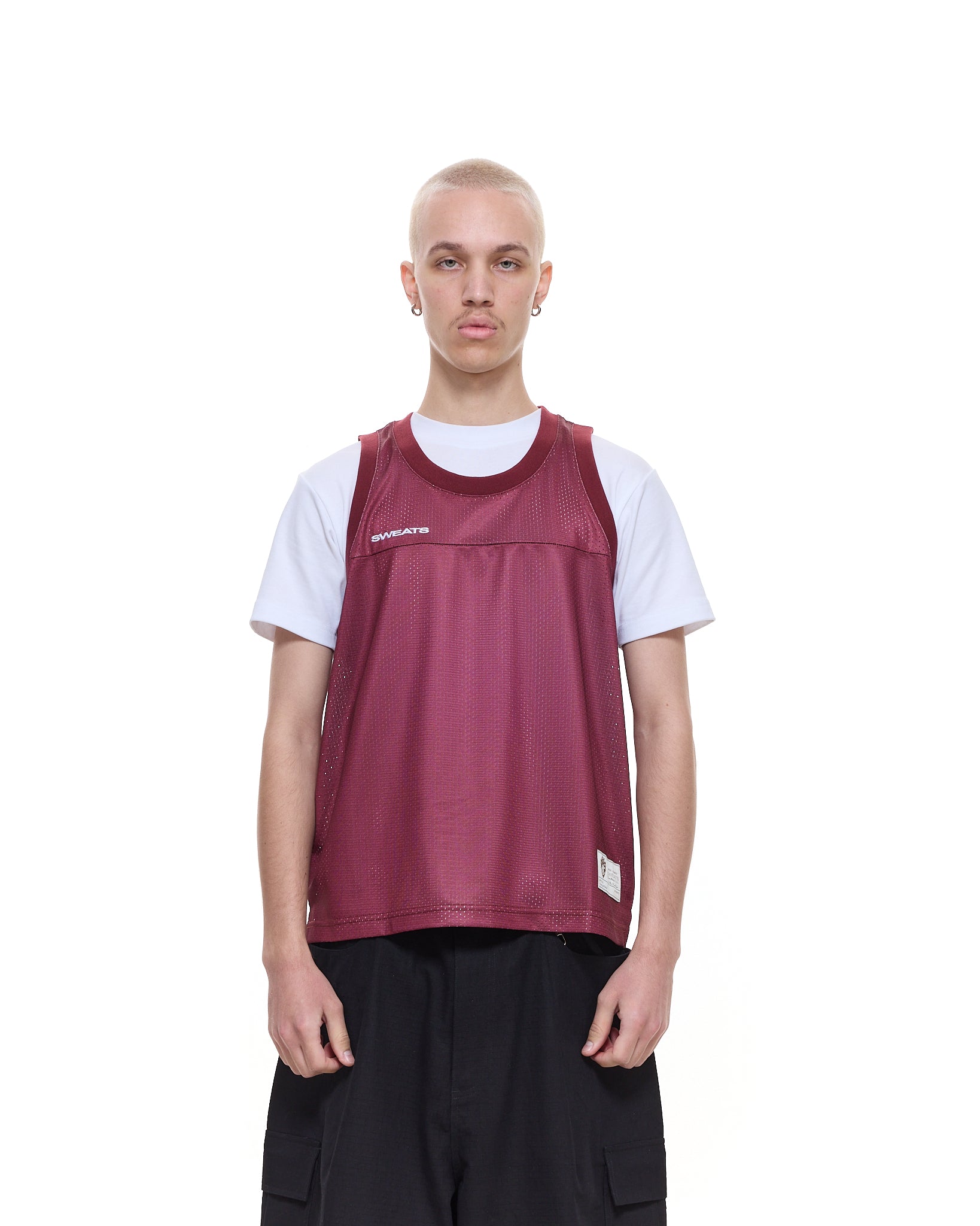 MESH SINGLET - BURGUNDY