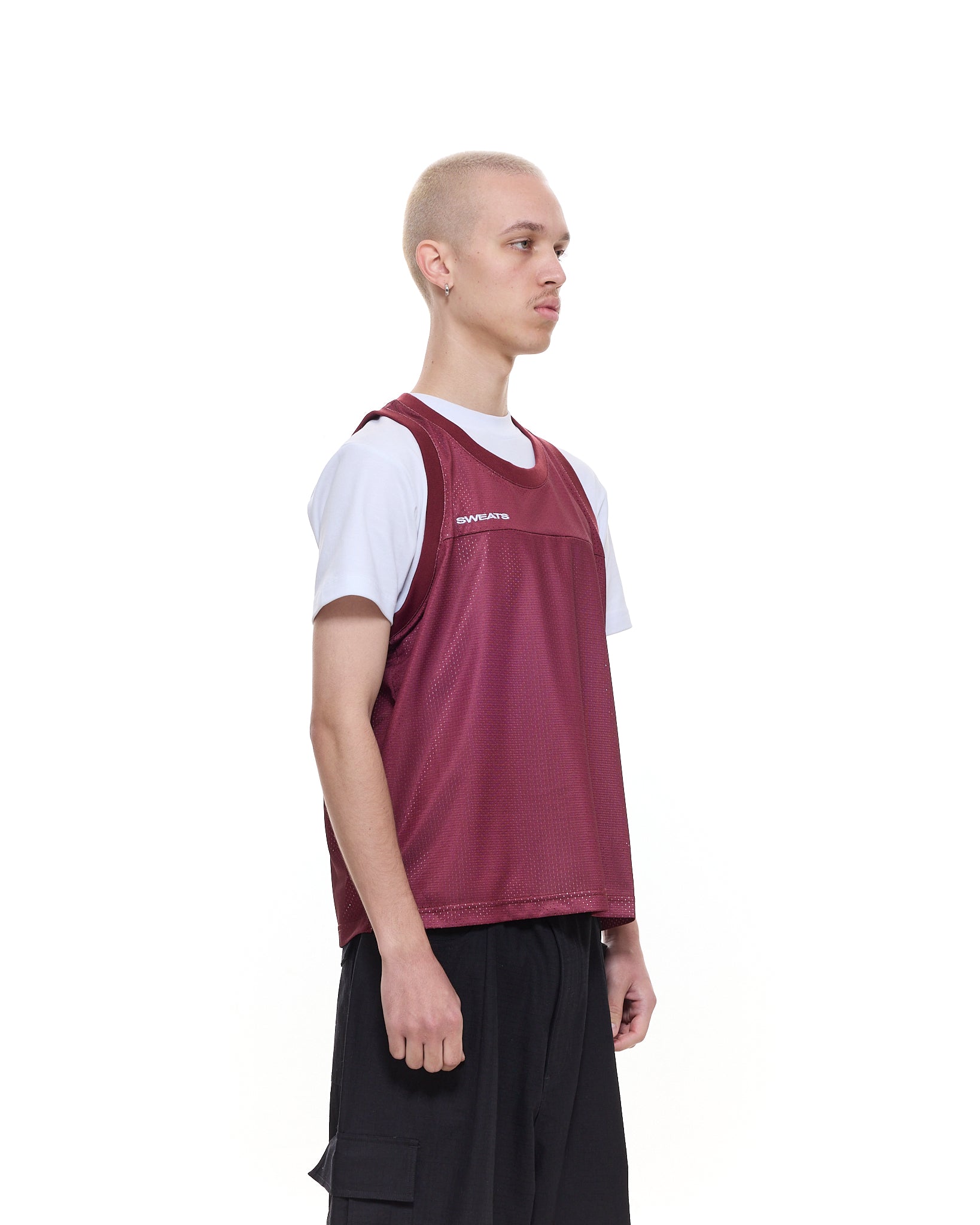 MESH SINGLET - BURGUNDY - SWEATS EU
