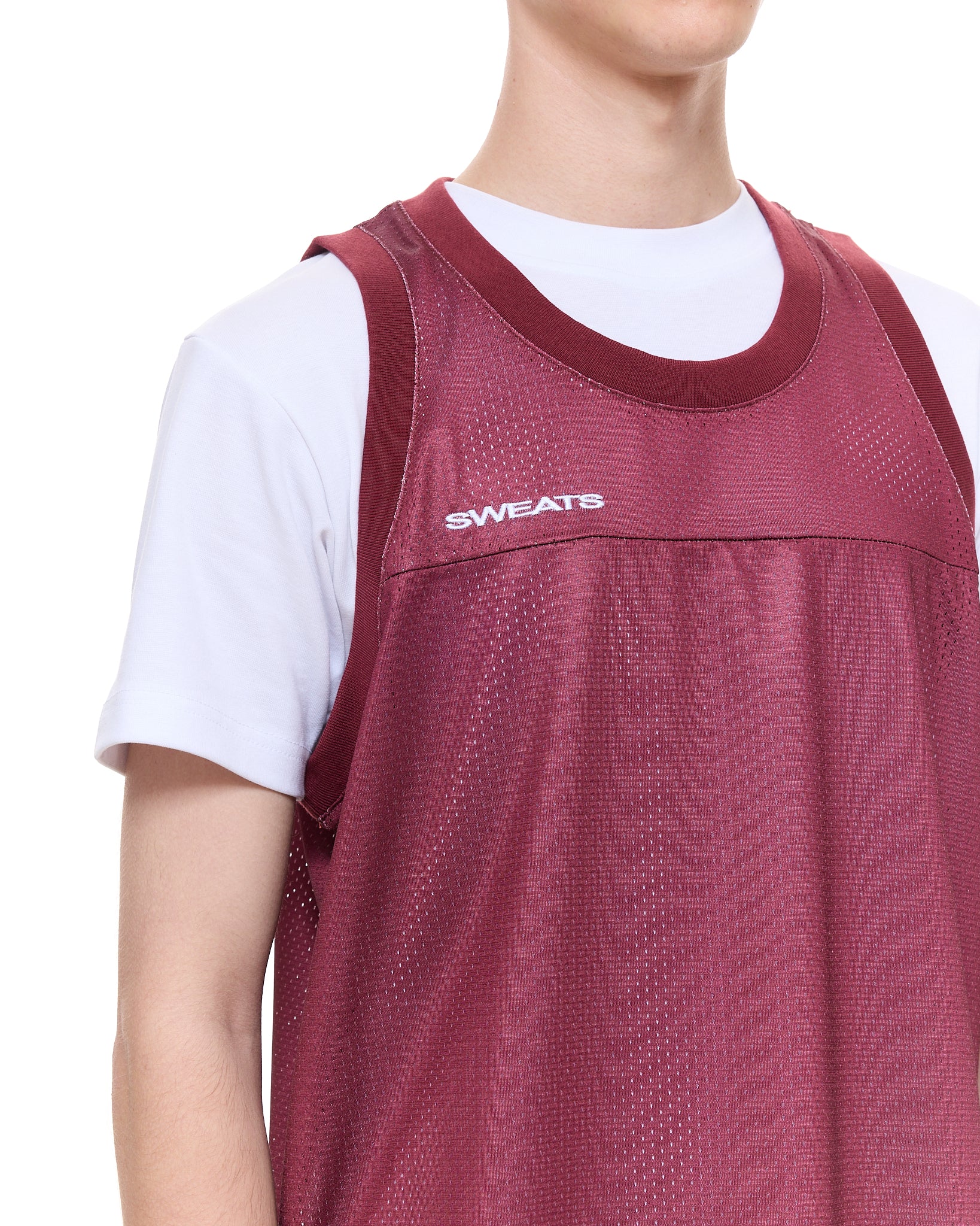 MESH SINGLET - BURGUNDY - SWEATS EU