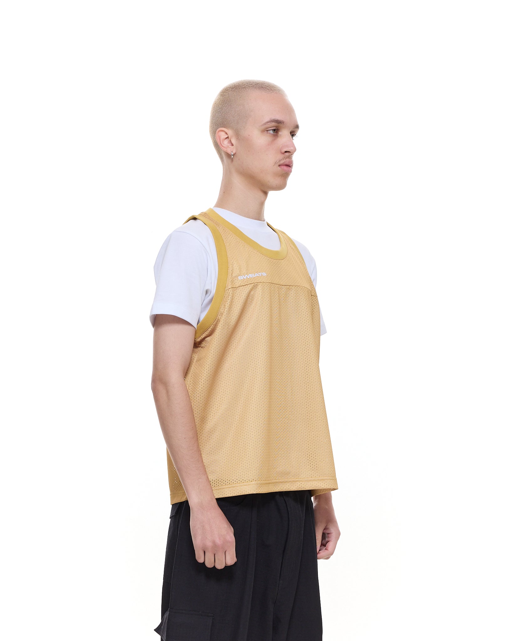 MESH SINGLET - MUSTARD - SWEATS EU