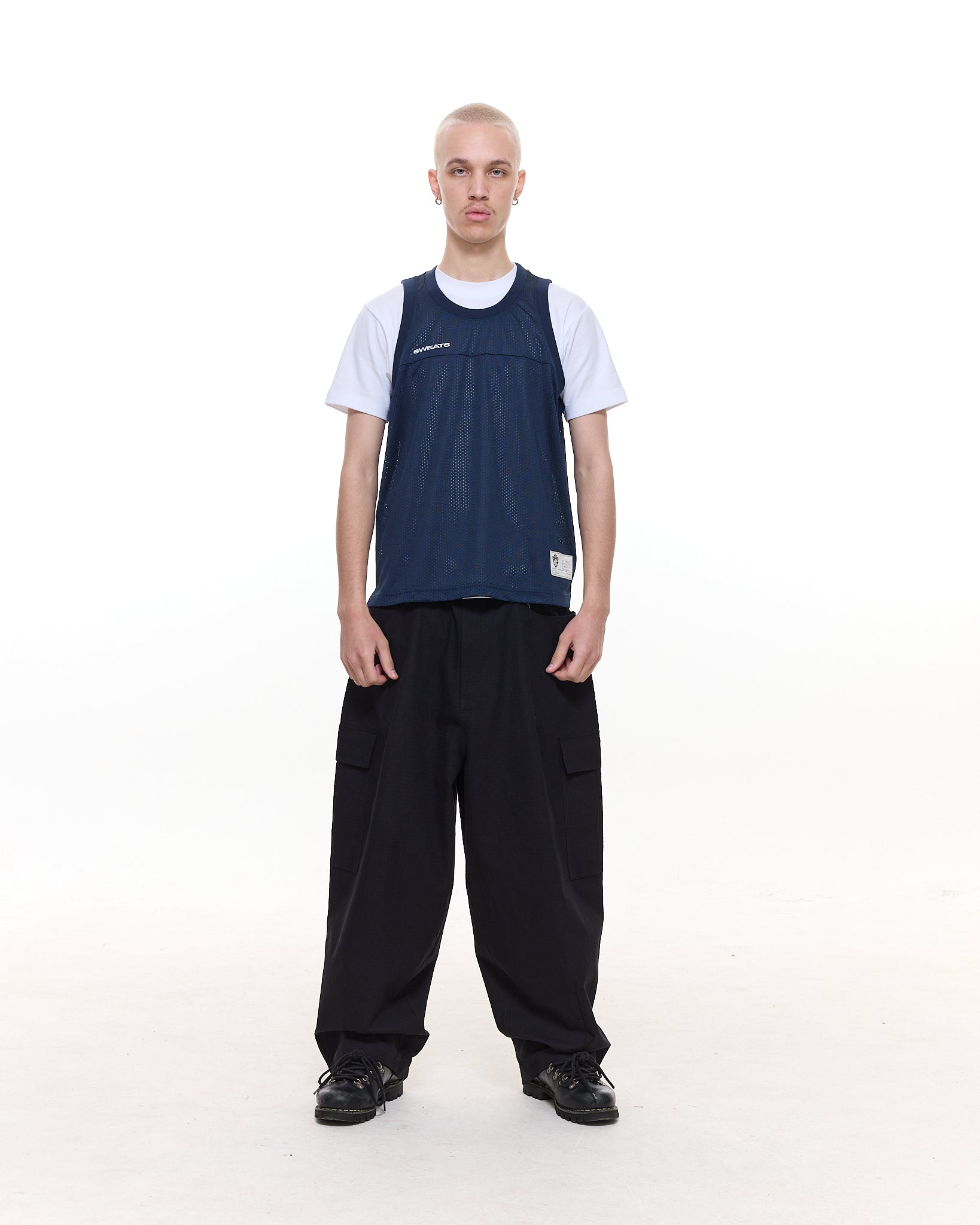 MESH SINGLET - NAVY - SWEATS EU