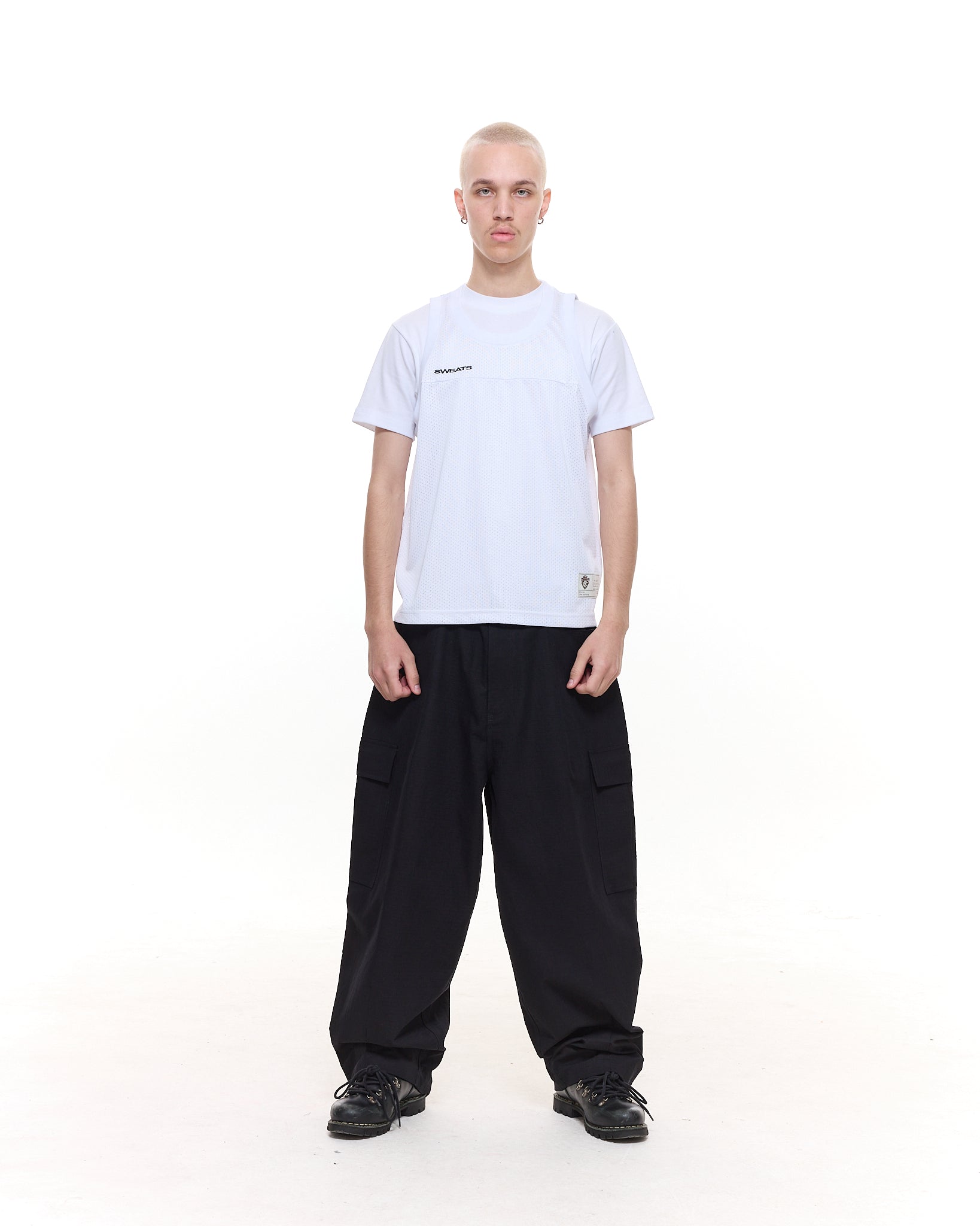 MESH SINGLET - WHITE - SWEATS EU