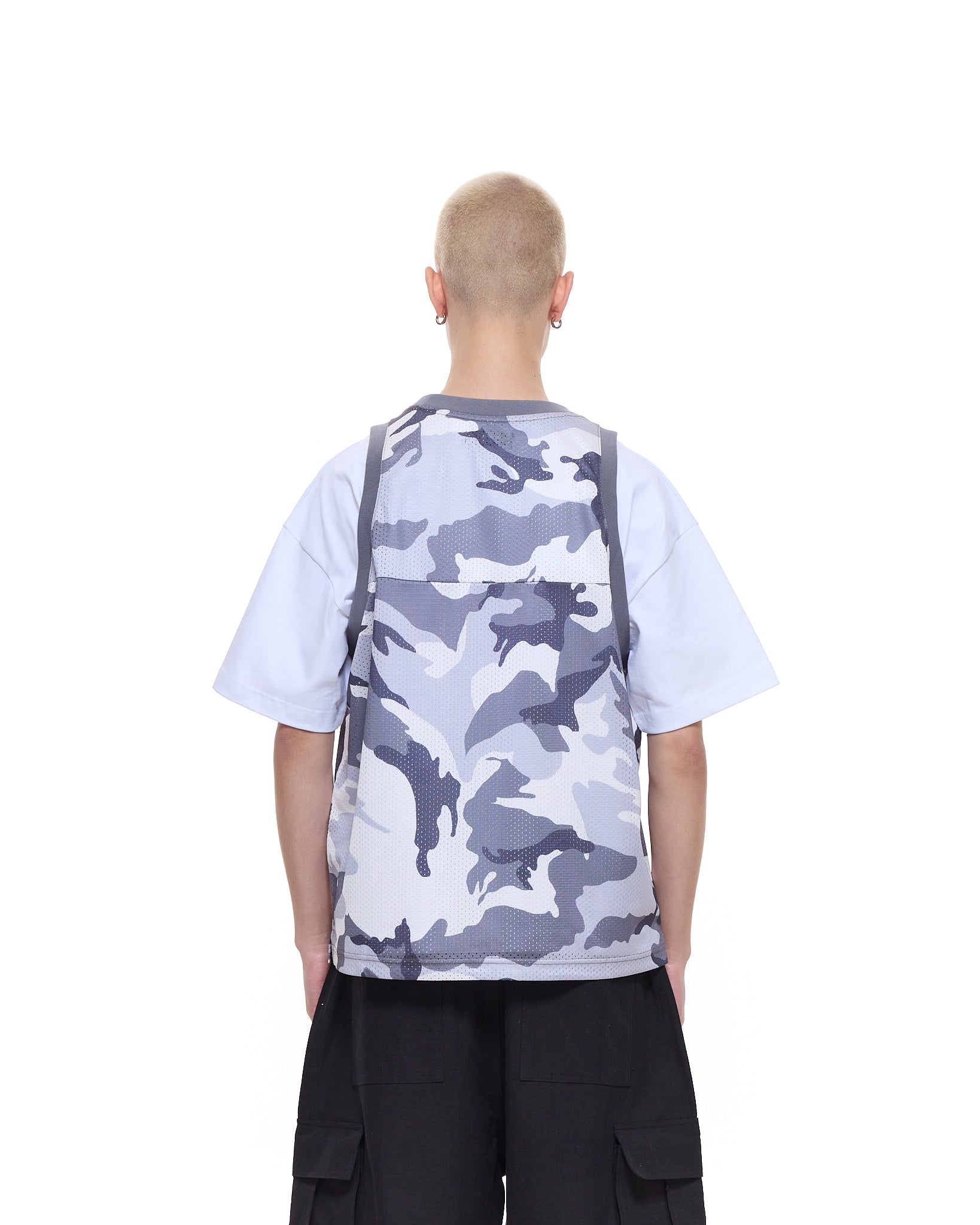 MESH SINGLET - SNOW CAMO