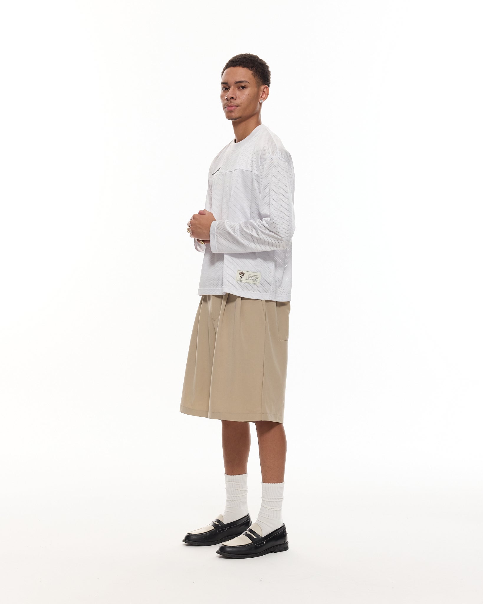PLEATED SHORT - SAND