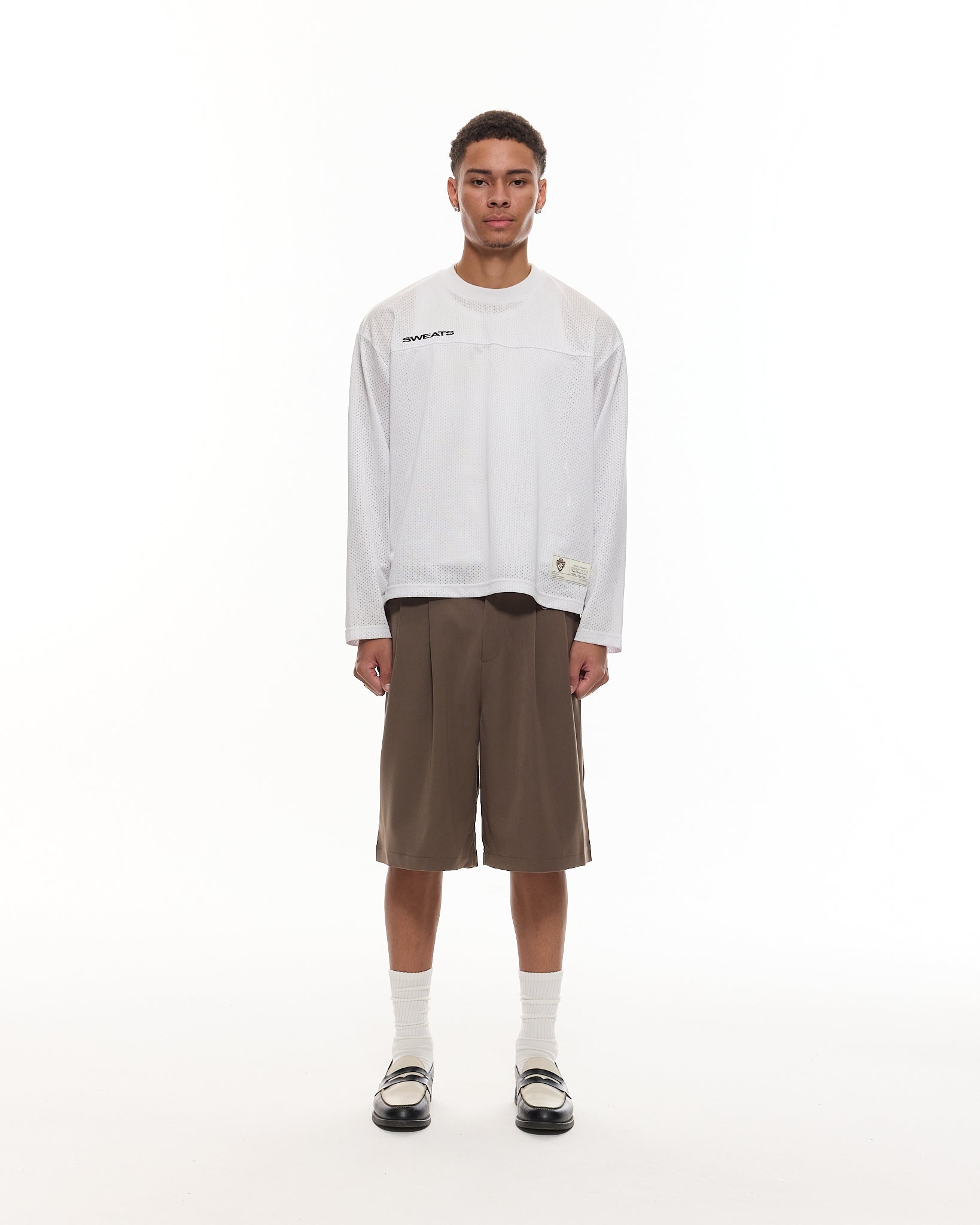 PLEATED SHORT - BROWN