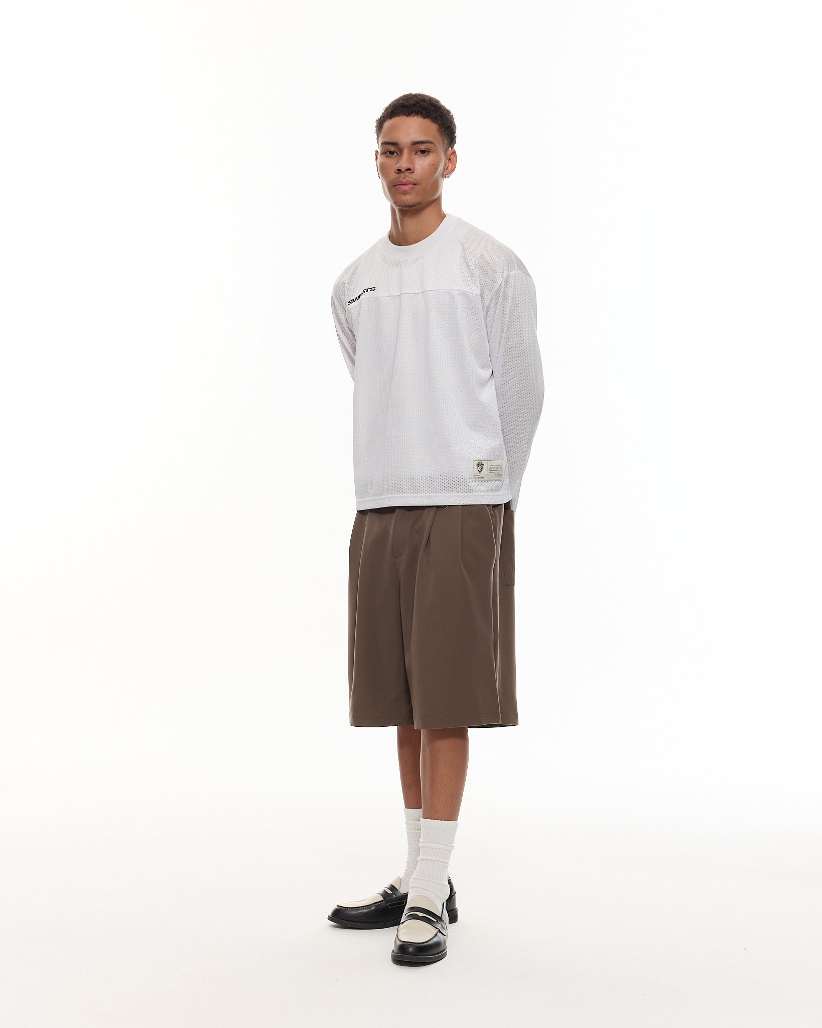 PLEATED SHORT - BROWN