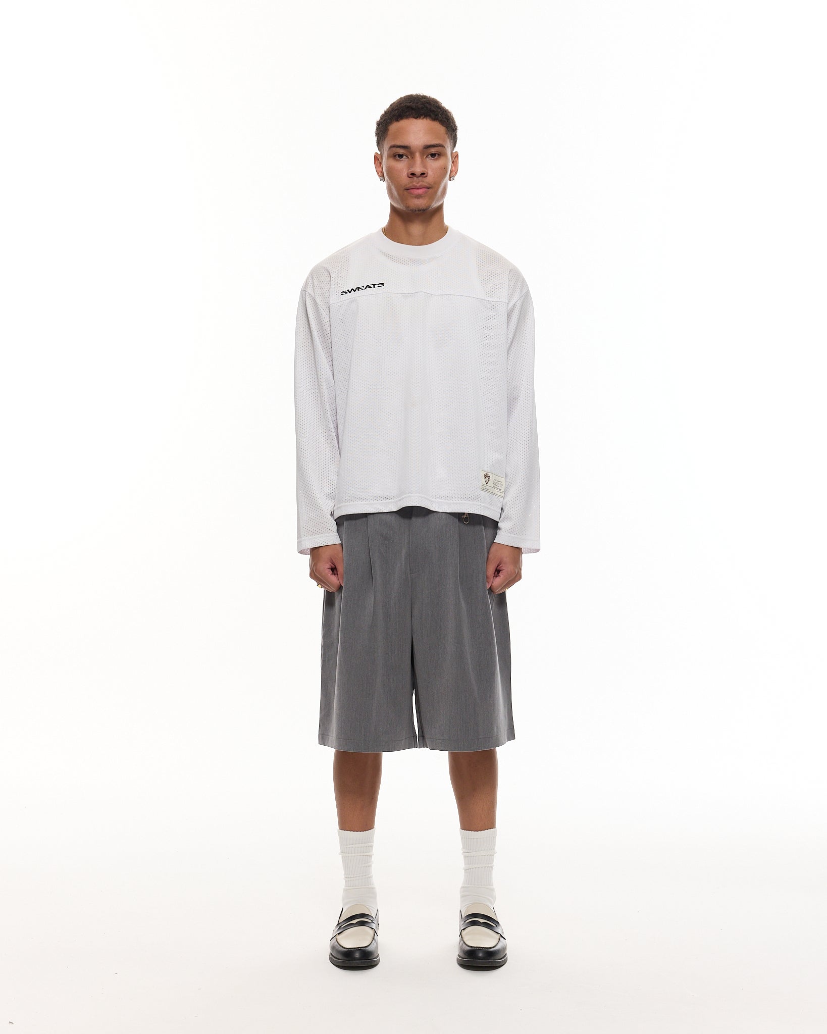 PLEATED SHORT - GREY