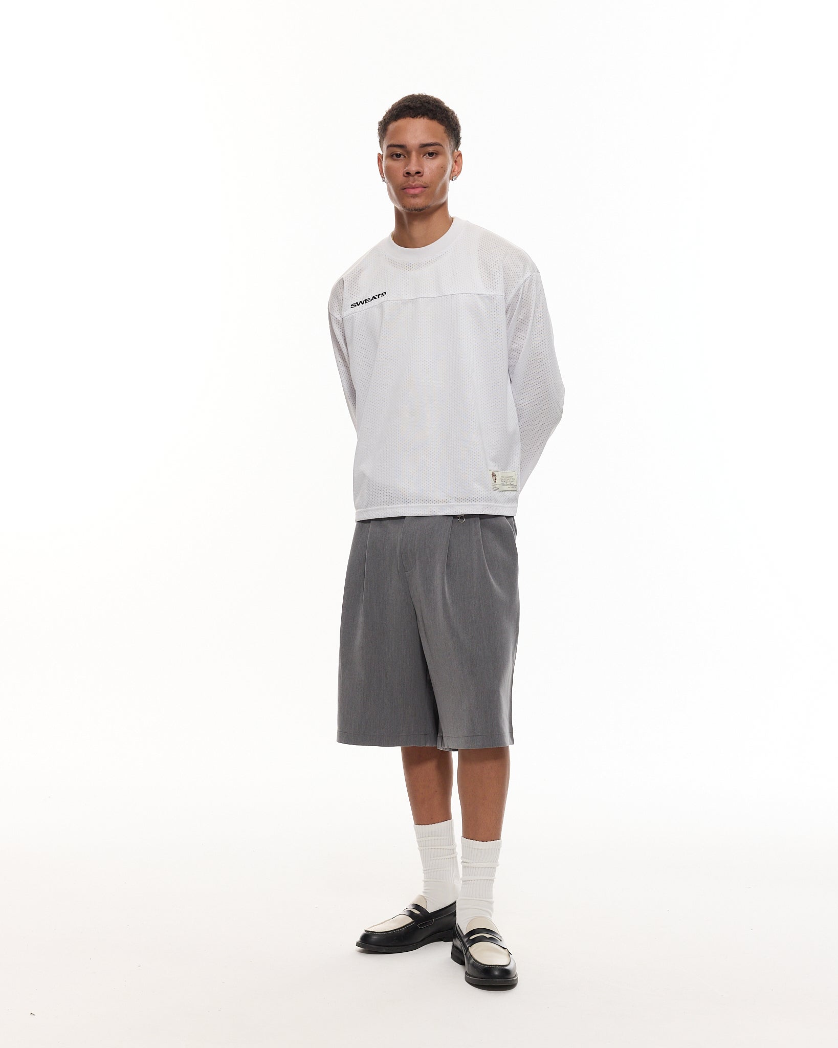 PLEATED SHORT - GREY